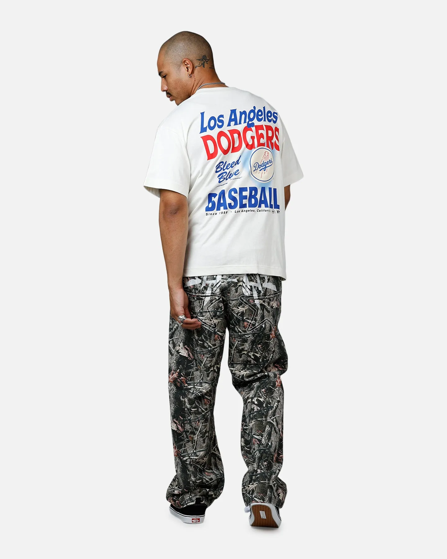 47 Brand Los Angeles Dodgers All Fire T-Shirt White