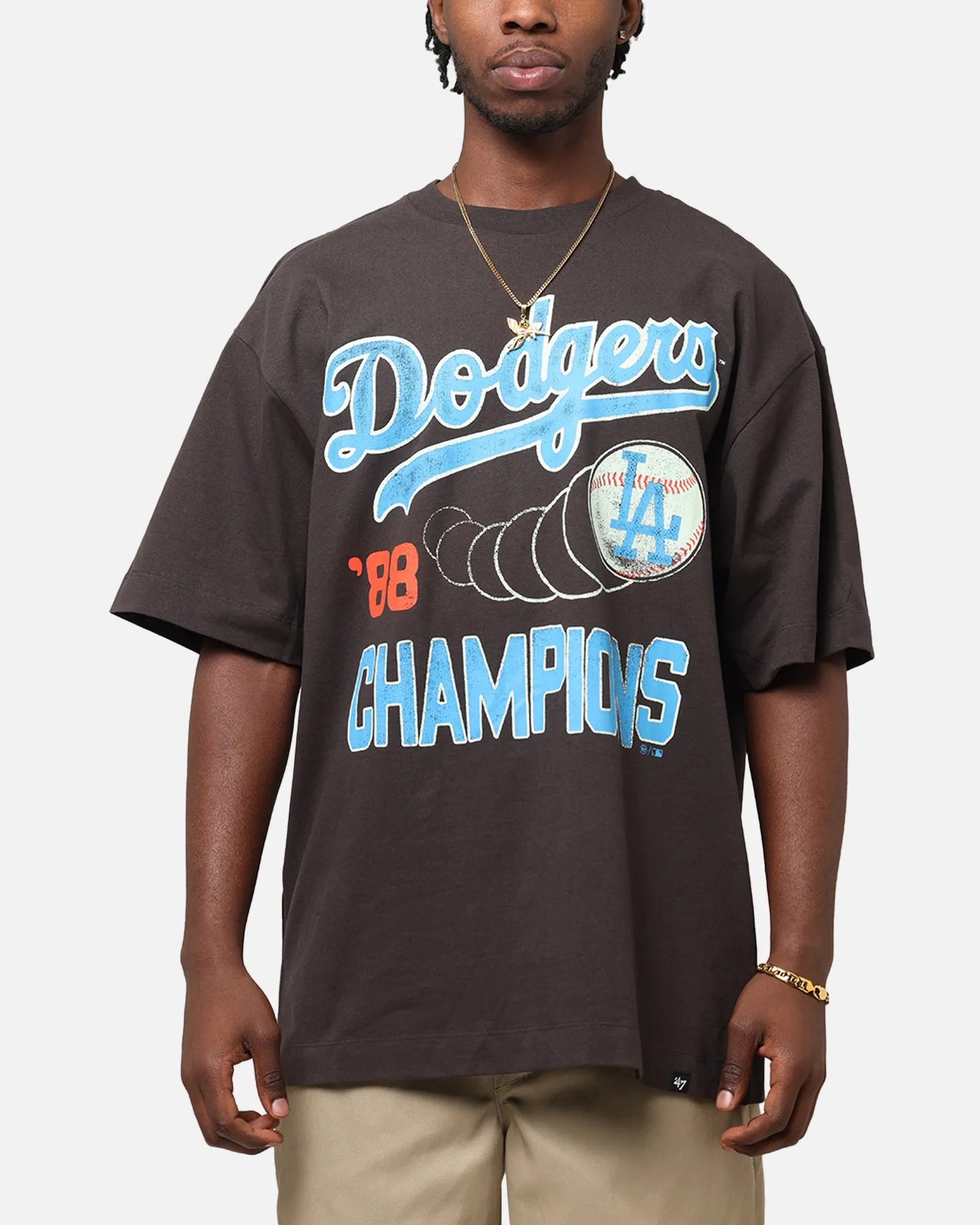 47 Brand Los Angeles Dodgers Sigma Foundation T-Shirt Dark Grey