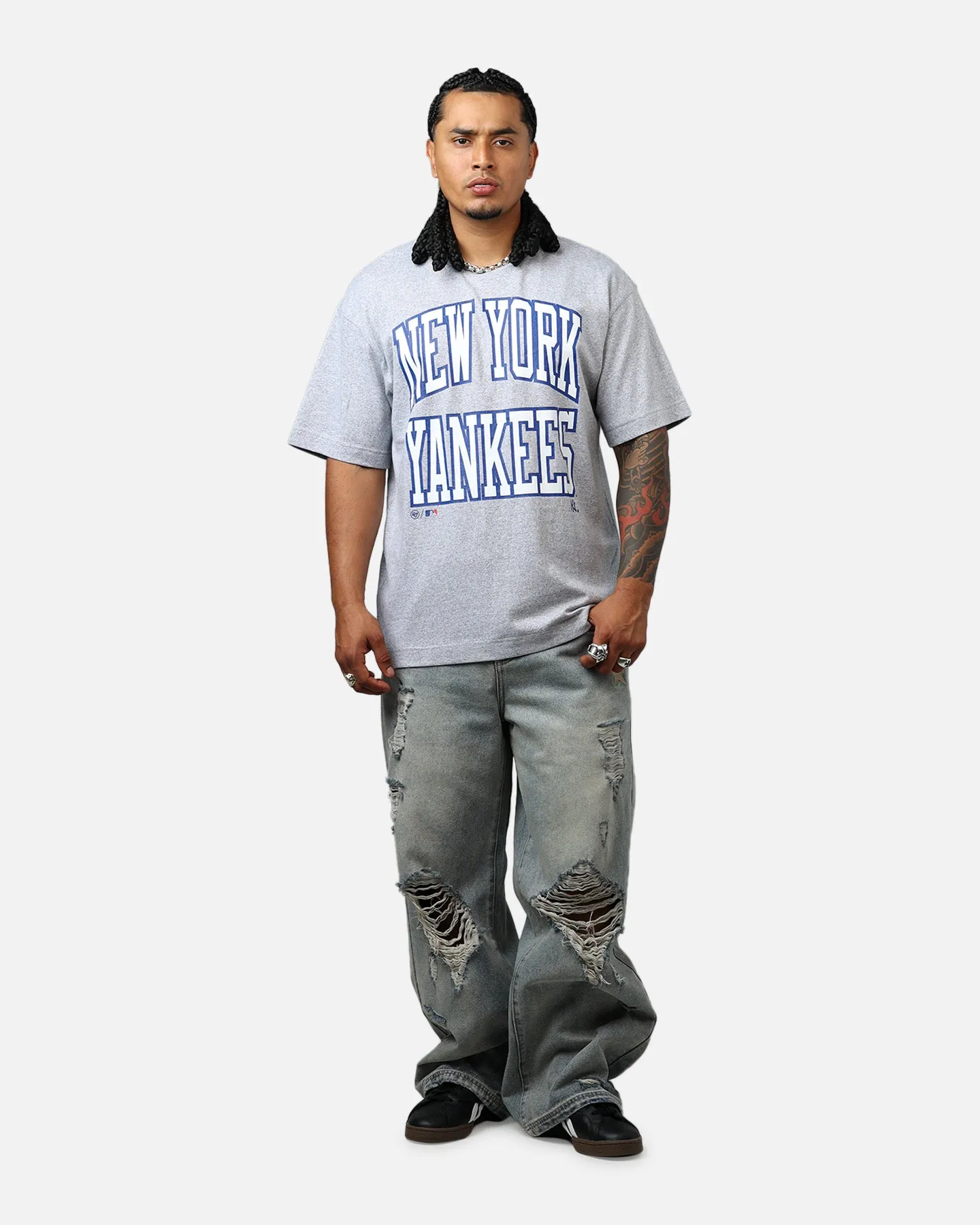 47 Brand New York Yankees Stack T-Shirt Grey