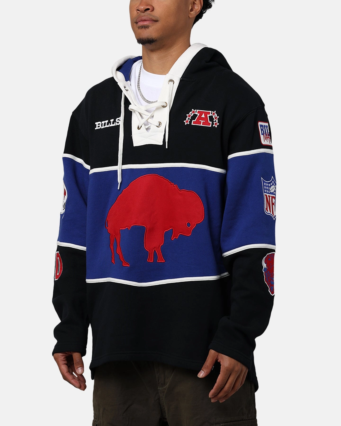 47 Brand Buffalo Bills NFL   Legacy Lacer Hoodie Jet Black