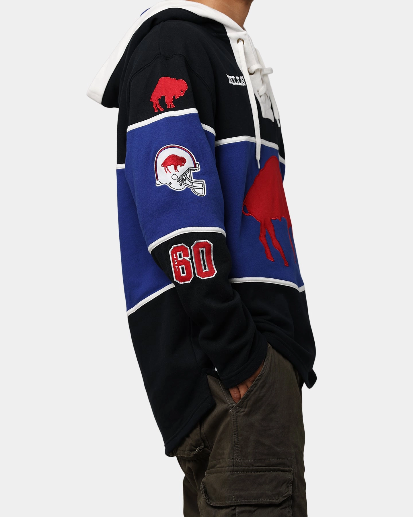 47 Brand Buffalo Bills NFL   Legacy Lacer Hoodie Jet Black