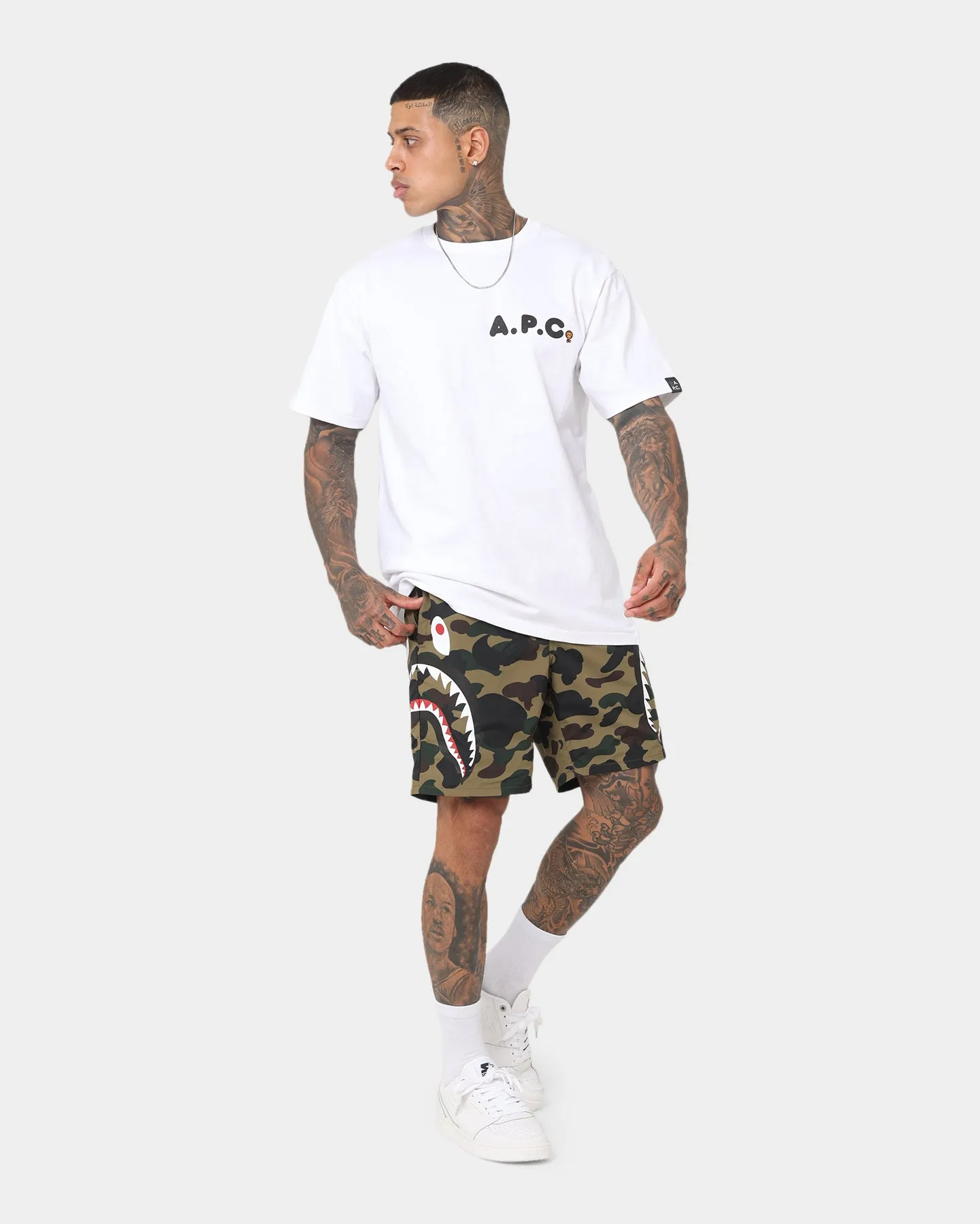 A Bathing Ape X A.P.C Milo On APC Wide T-Shirt White