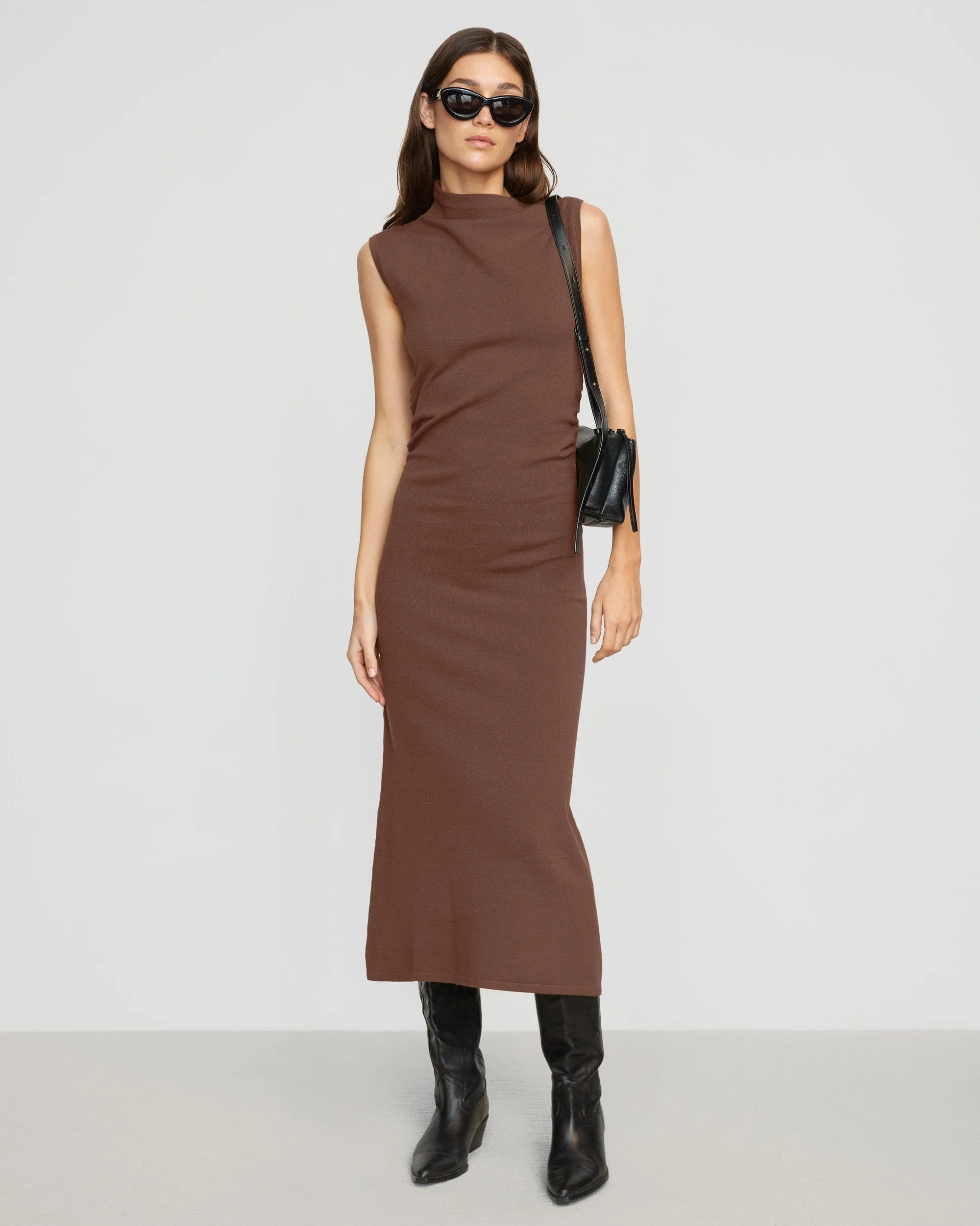 Abel Sleeveless Asymmetric-Neck Dress
