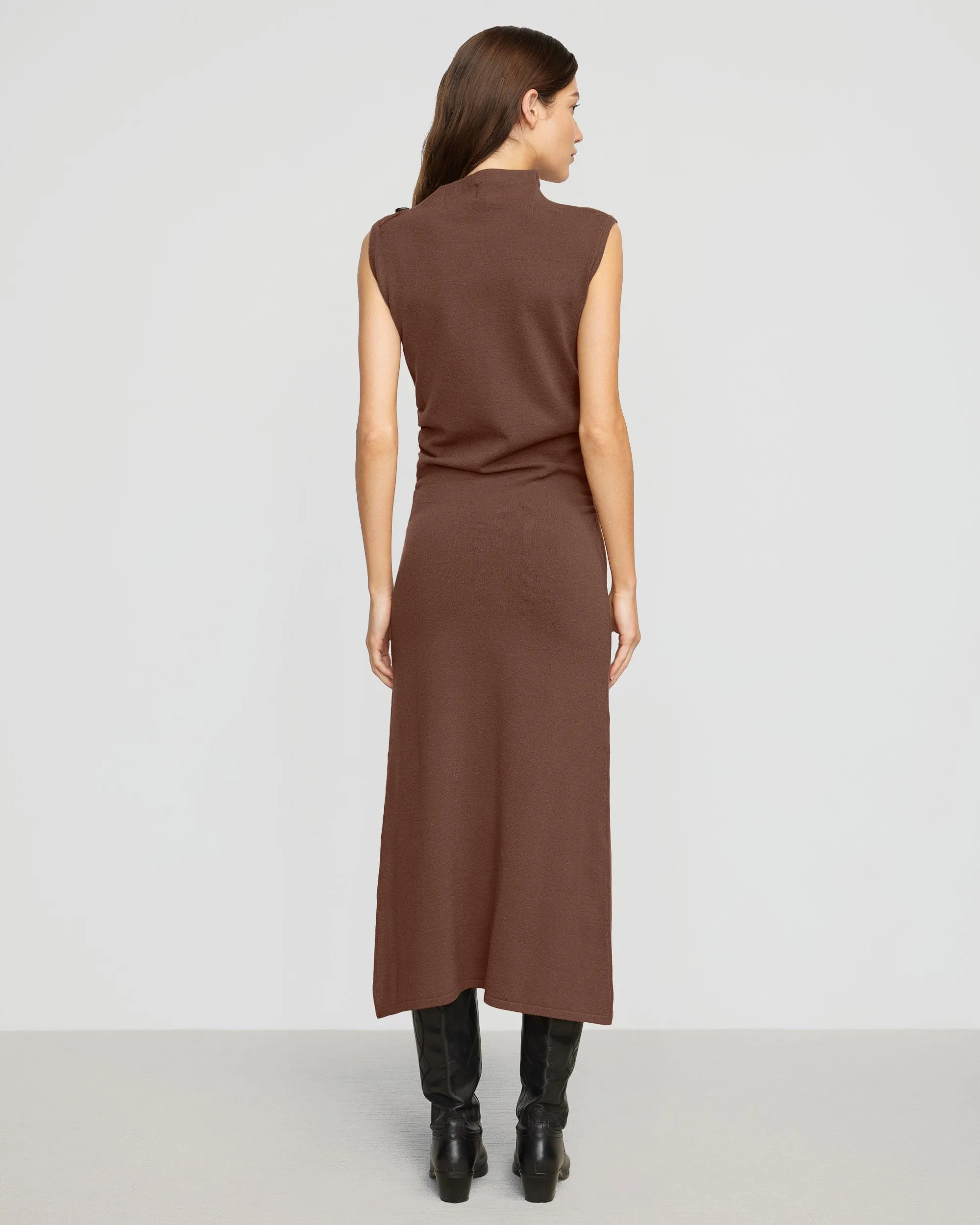 Abel Sleeveless Asymmetric-Neck Dress