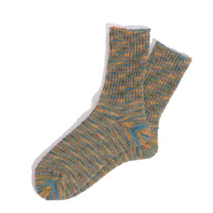 Anonymous Ism Silk Tweed Specdyed Q Socks Ink Blue