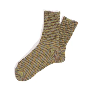 Anonymous Ism Silk Tweed Specdyed Q Socks Mint