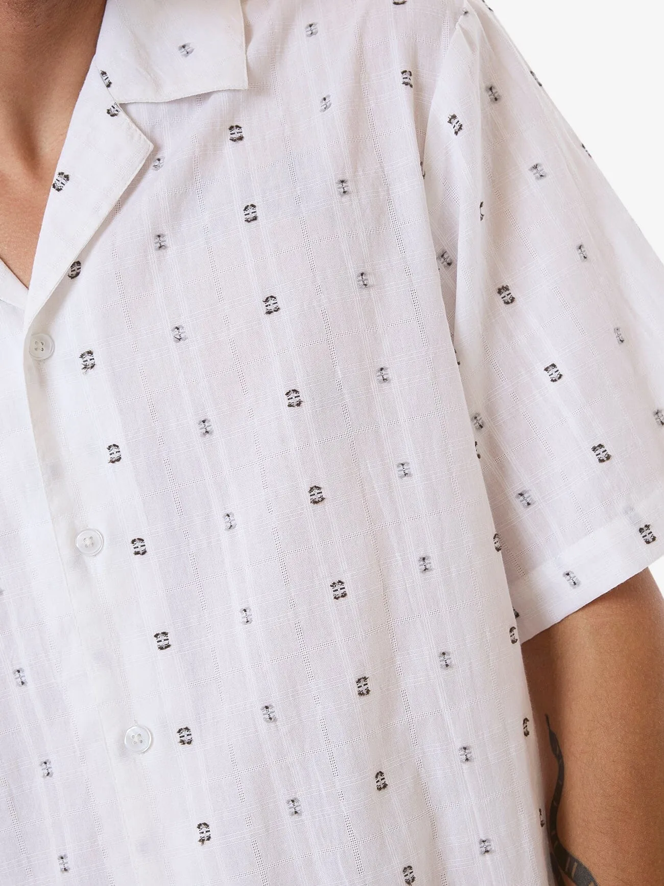 Anytime Bowling Shirt - Dirty White