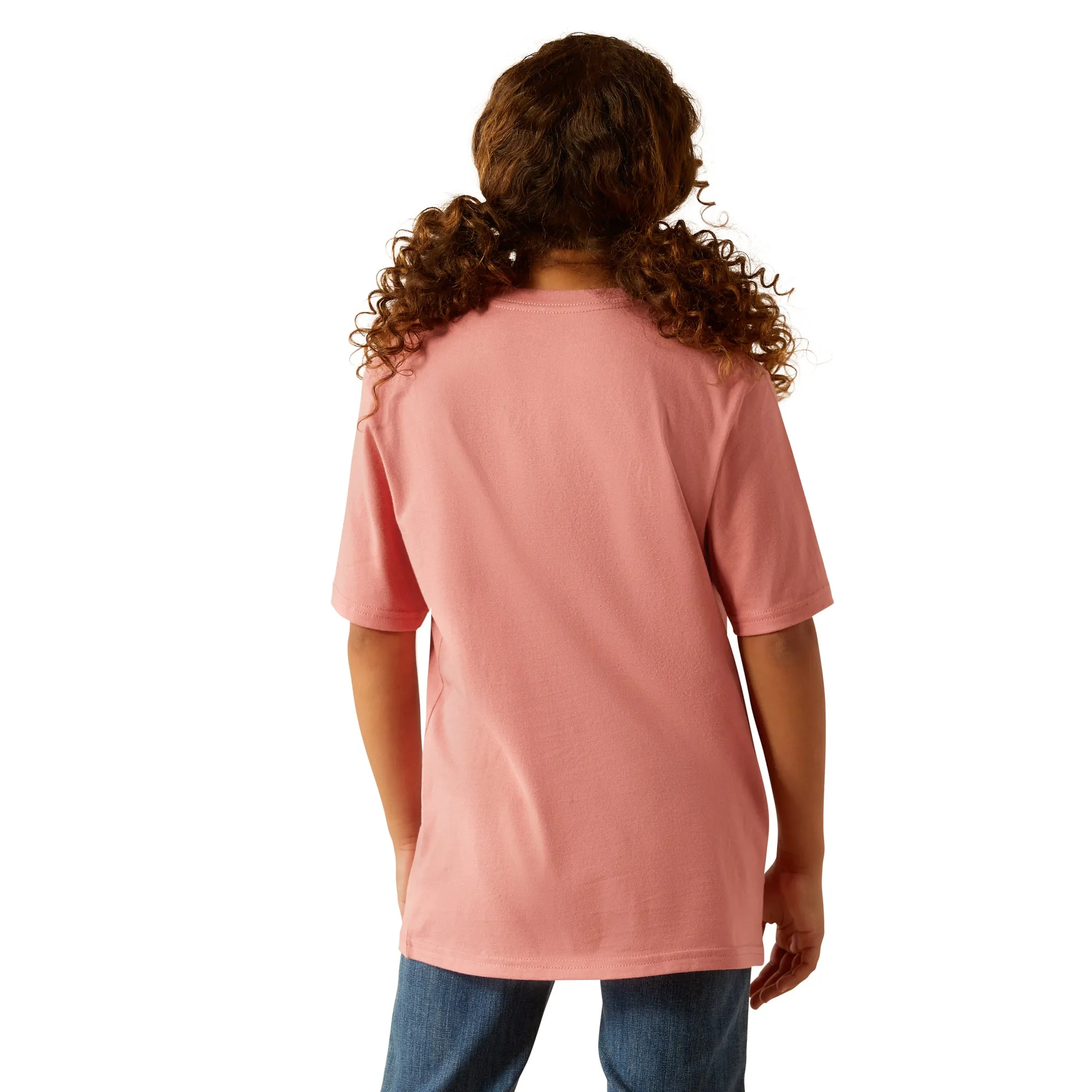 Ariat Girls T-Shirt Farm Scene in Dusty Rose 10055162