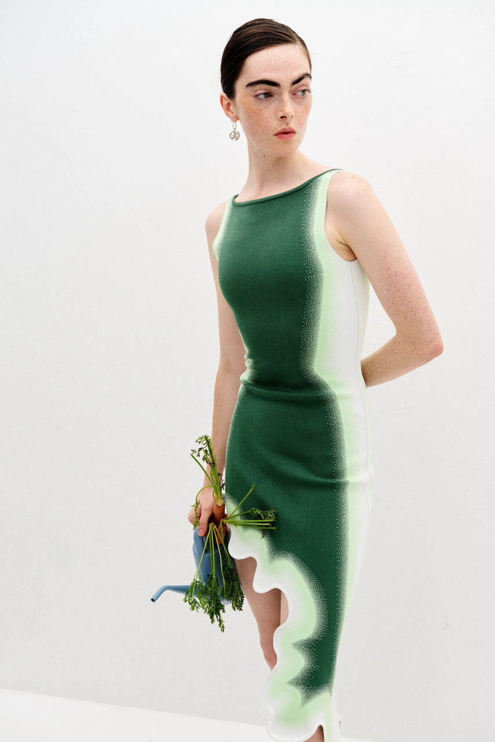 ASTER REVERSIBLE WAVY ASYMMETRIC DRESS