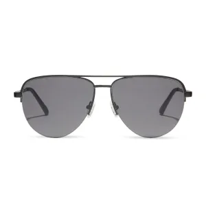 AUGUST - MATTE BLACK   GREY SUNGLASSES