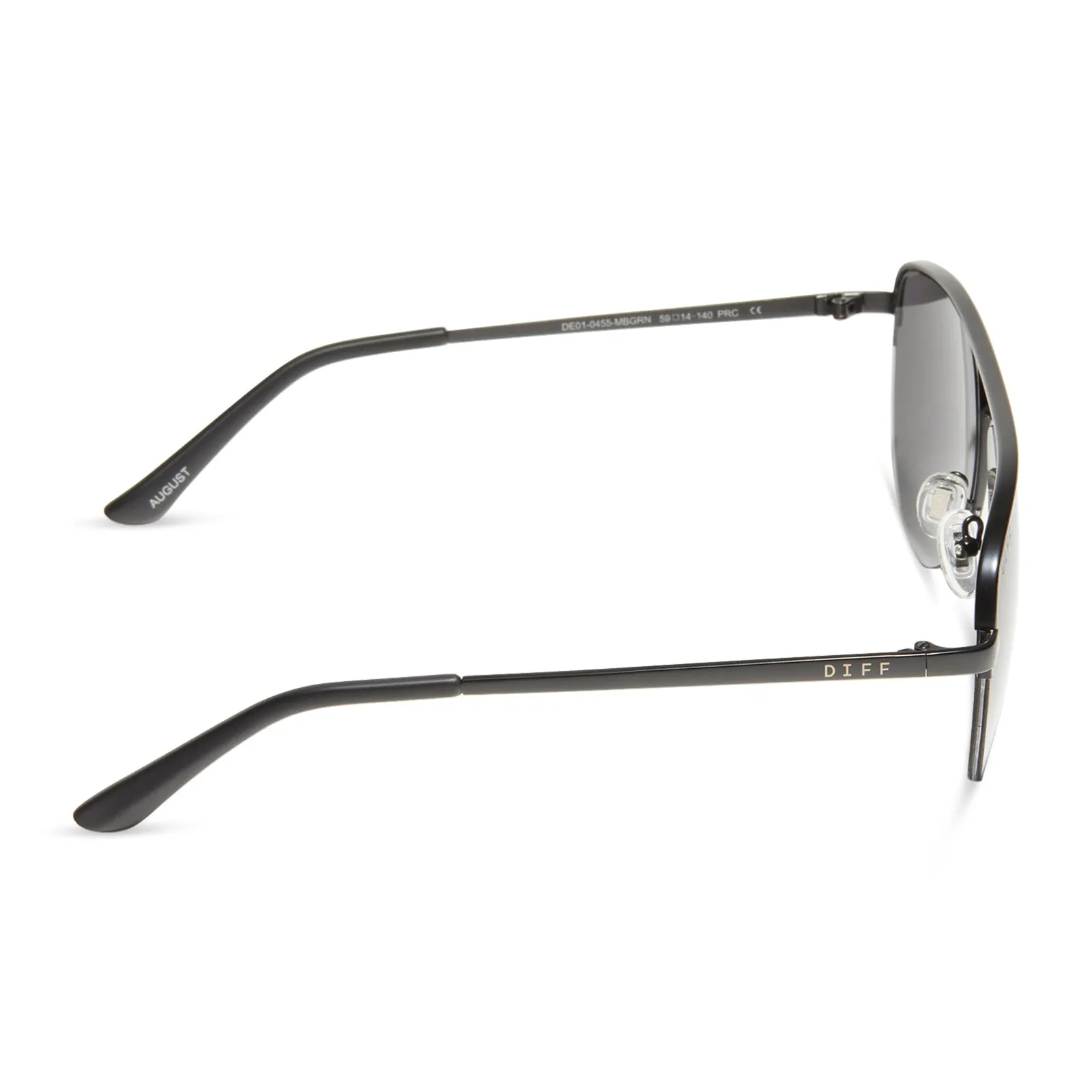 AUGUST - MATTE BLACK   GREY SUNGLASSES