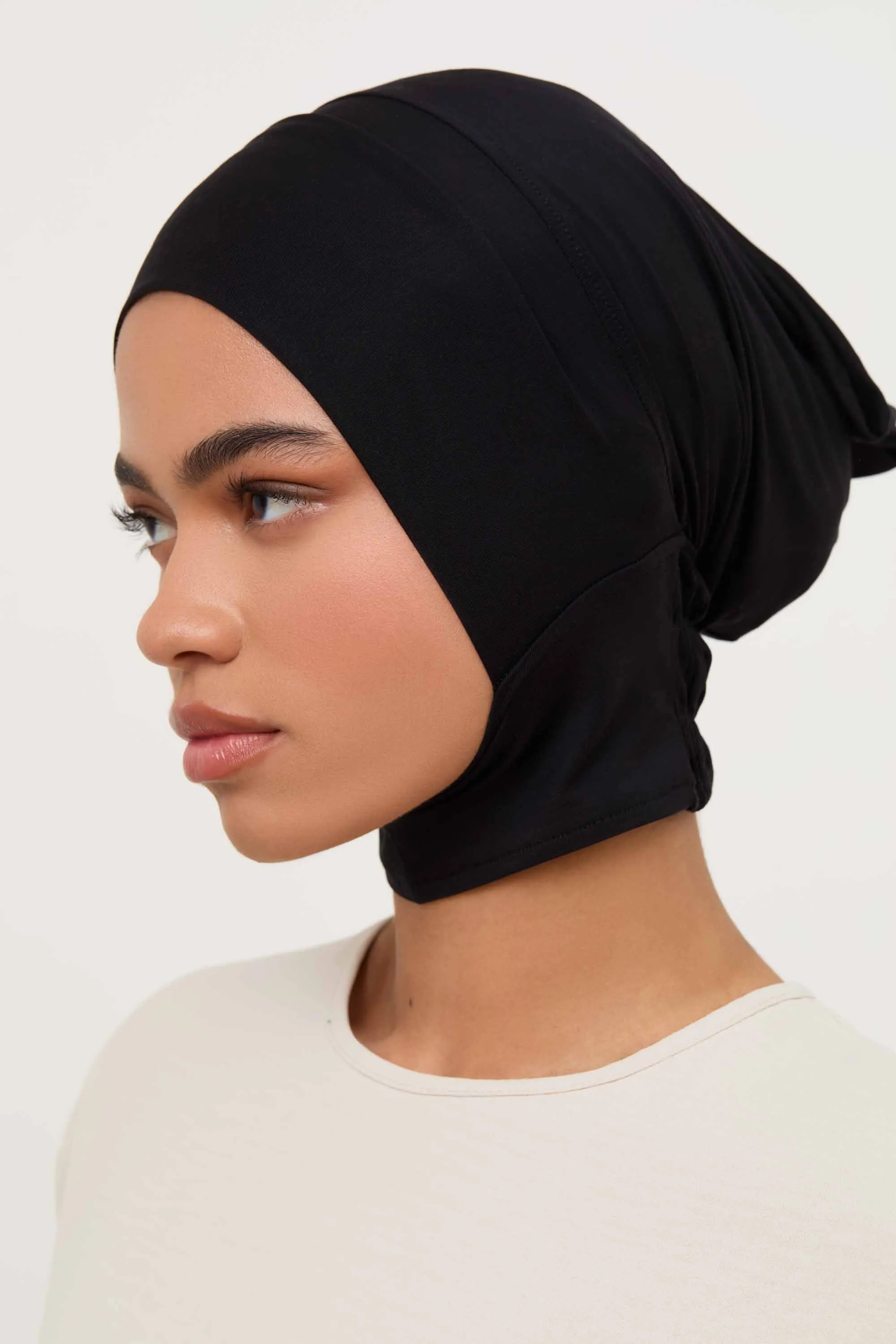 Bamboo Jersey Mini Full Coverage Undercap - Black