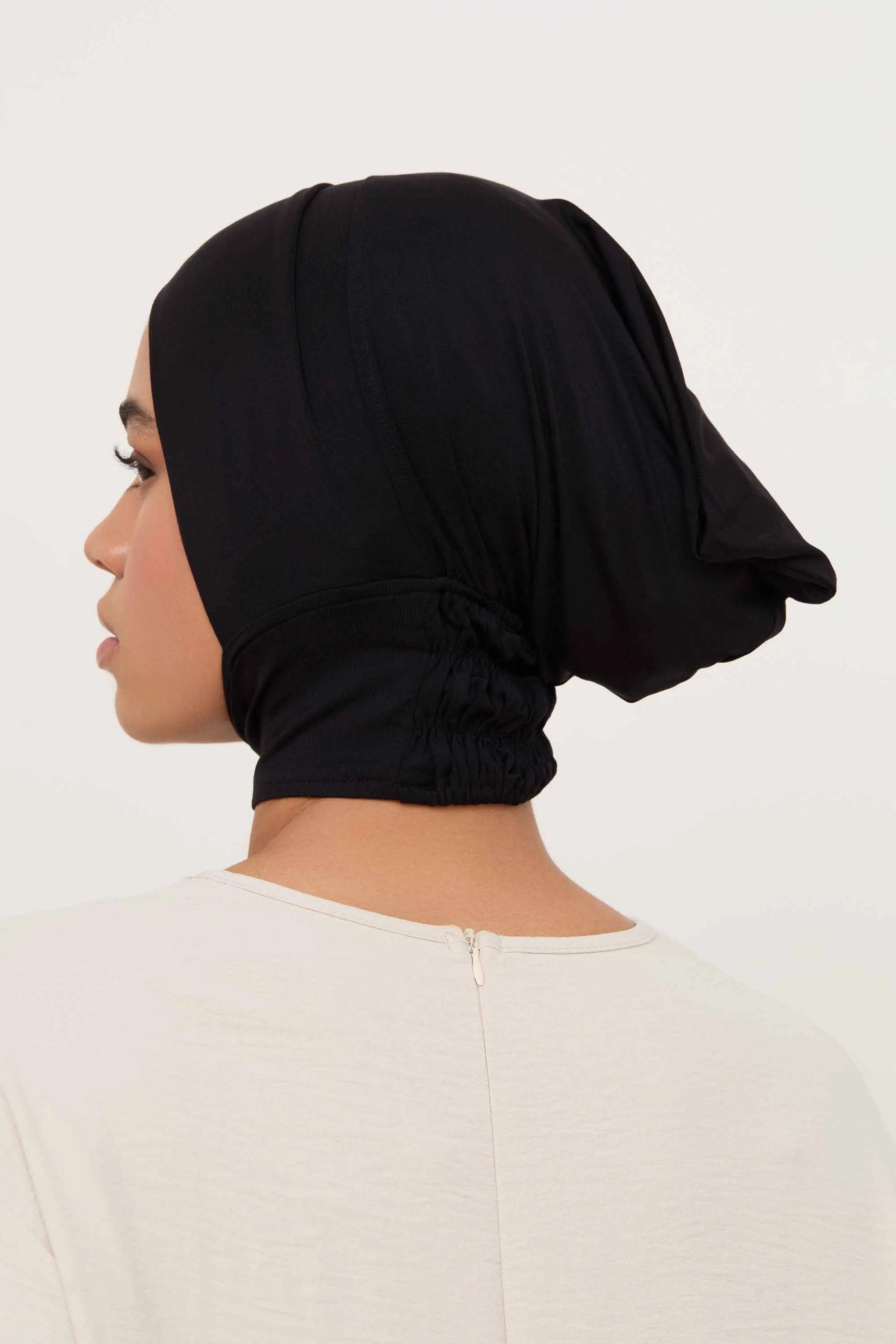 Bamboo Jersey Mini Full Coverage Undercap - Black
