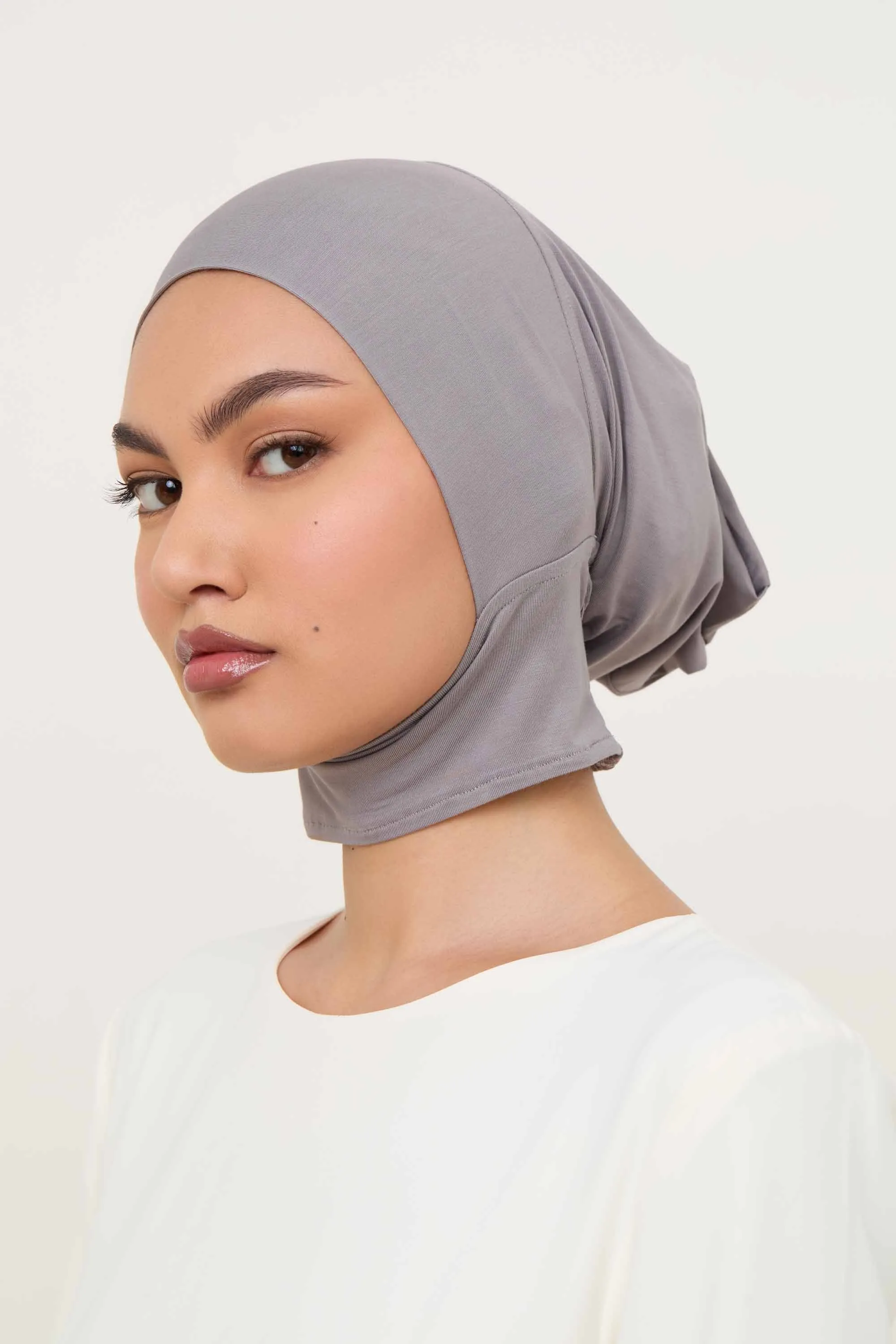 Bamboo Jersey Mini Full Coverage Undercap - Frost Grey