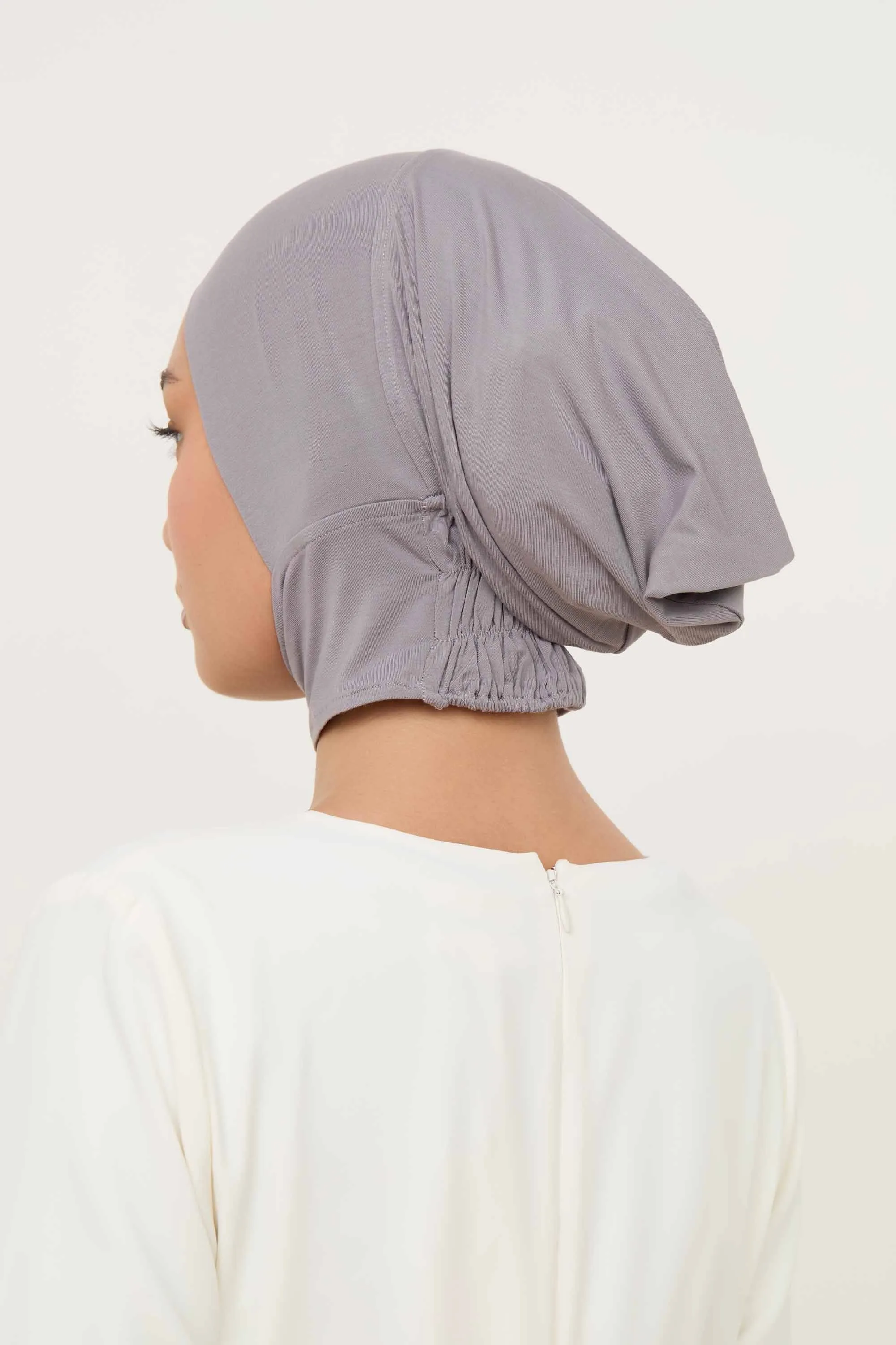 Bamboo Jersey Mini Full Coverage Undercap - Frost Grey