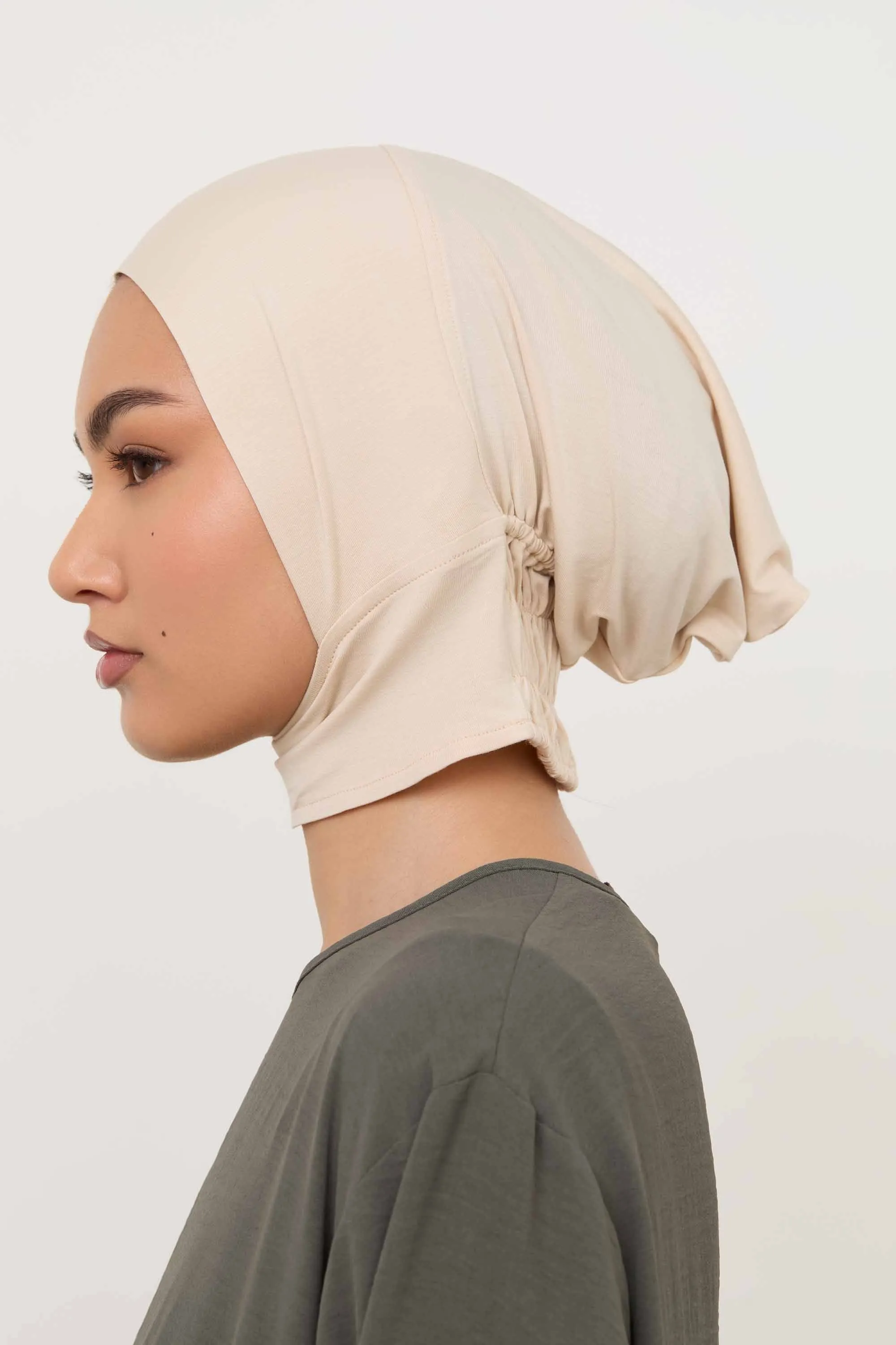 Bamboo Jersey Mini Full Coverage Undercap - Stone