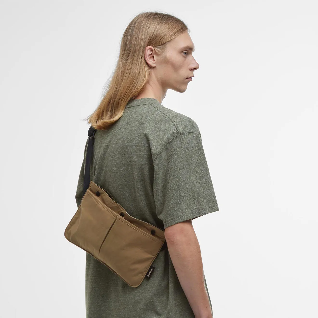 Barbour Transport Sacoche Crossbody Bag Golden Khaki
