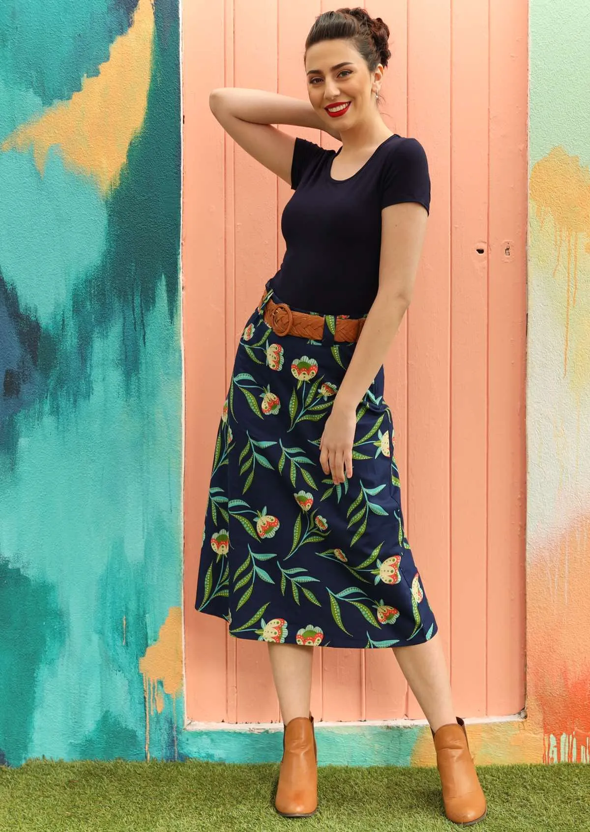 Belt Loop Skirt Midnight Reverie