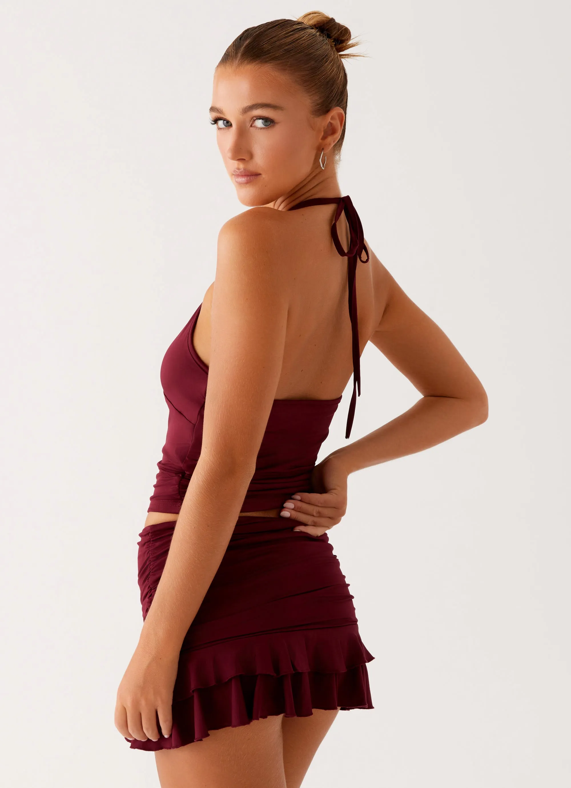 Bernie Halter Top - Raspberry Wine