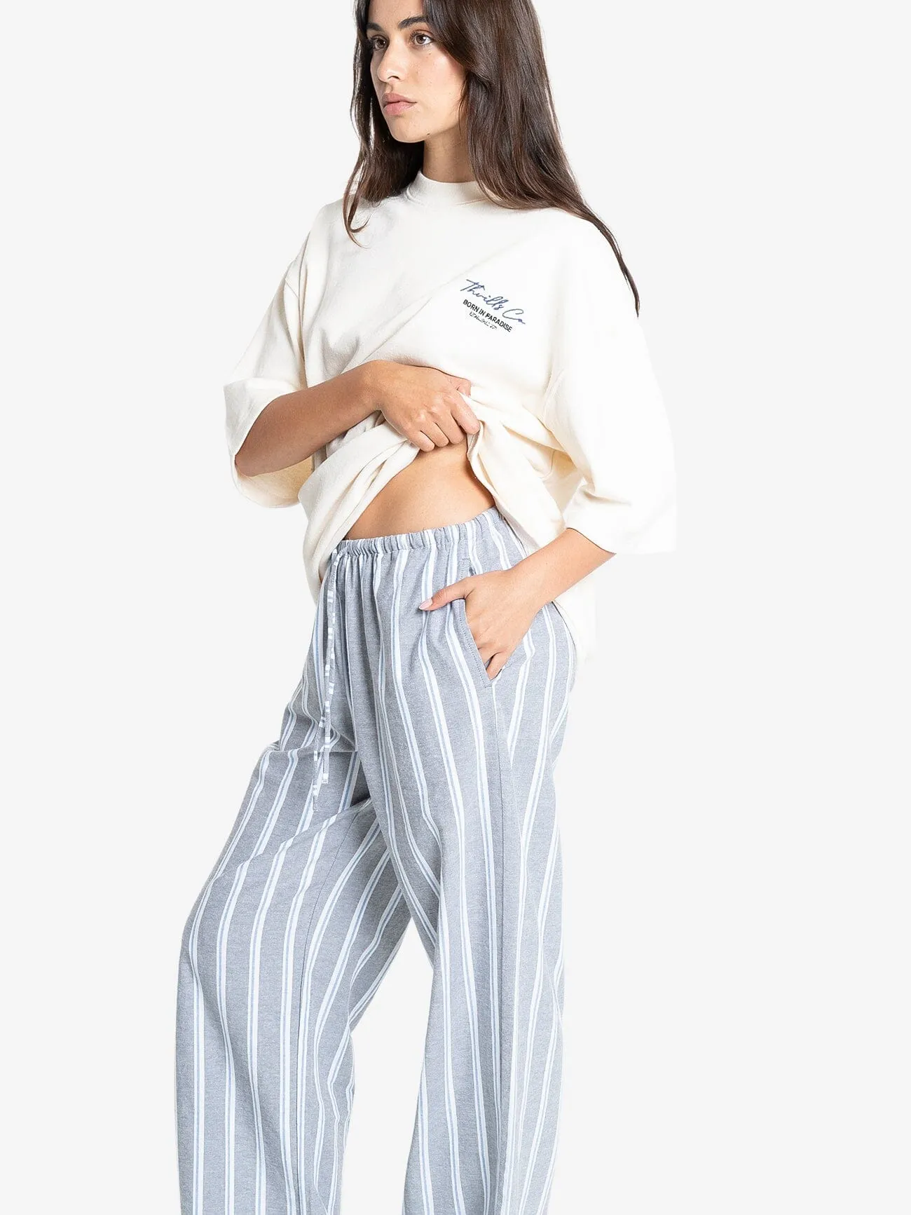 Bex Drawstring Pant - Charcoal