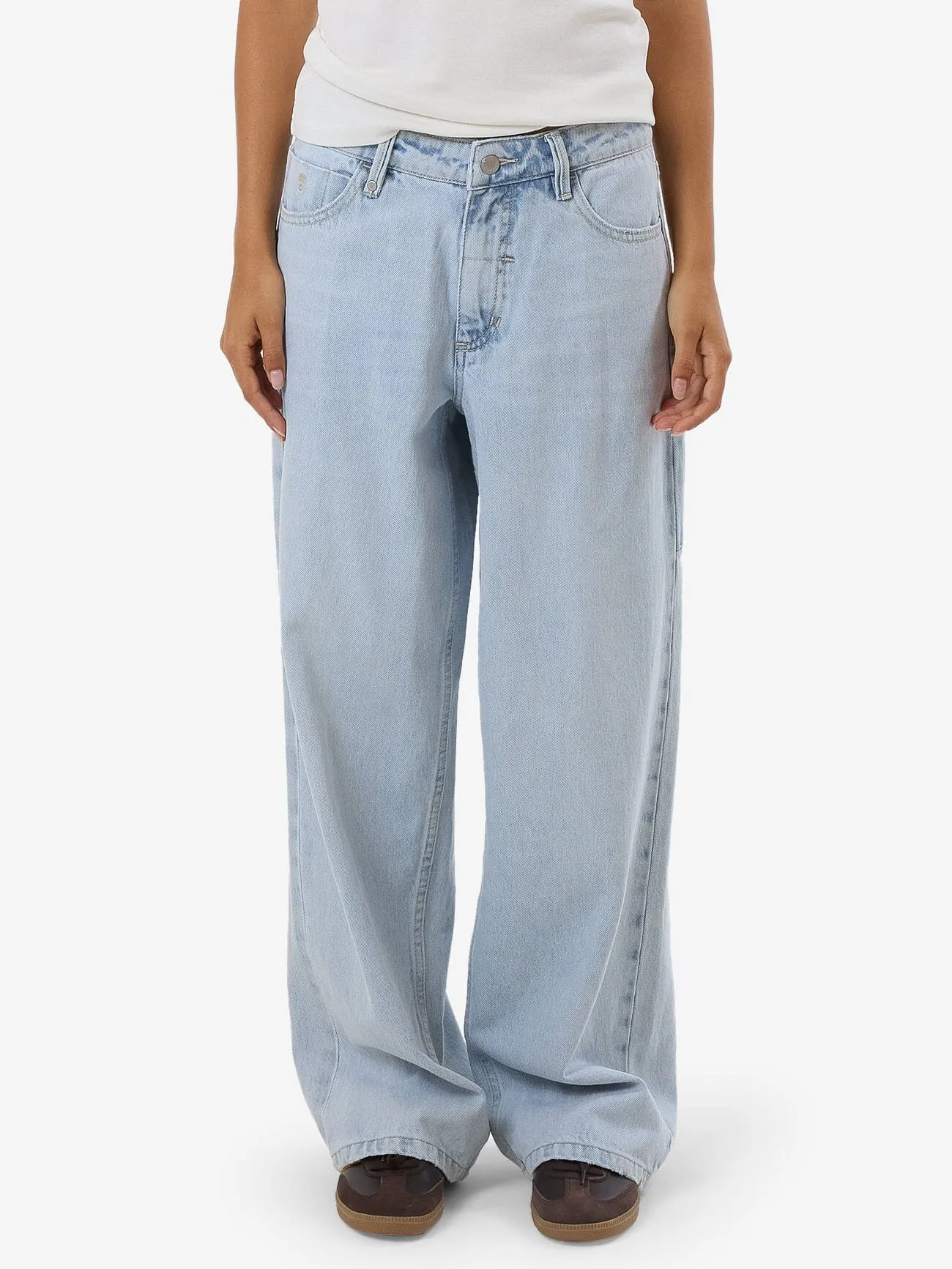 Billie Low Rise Baggy Jean - Light Ash Blue