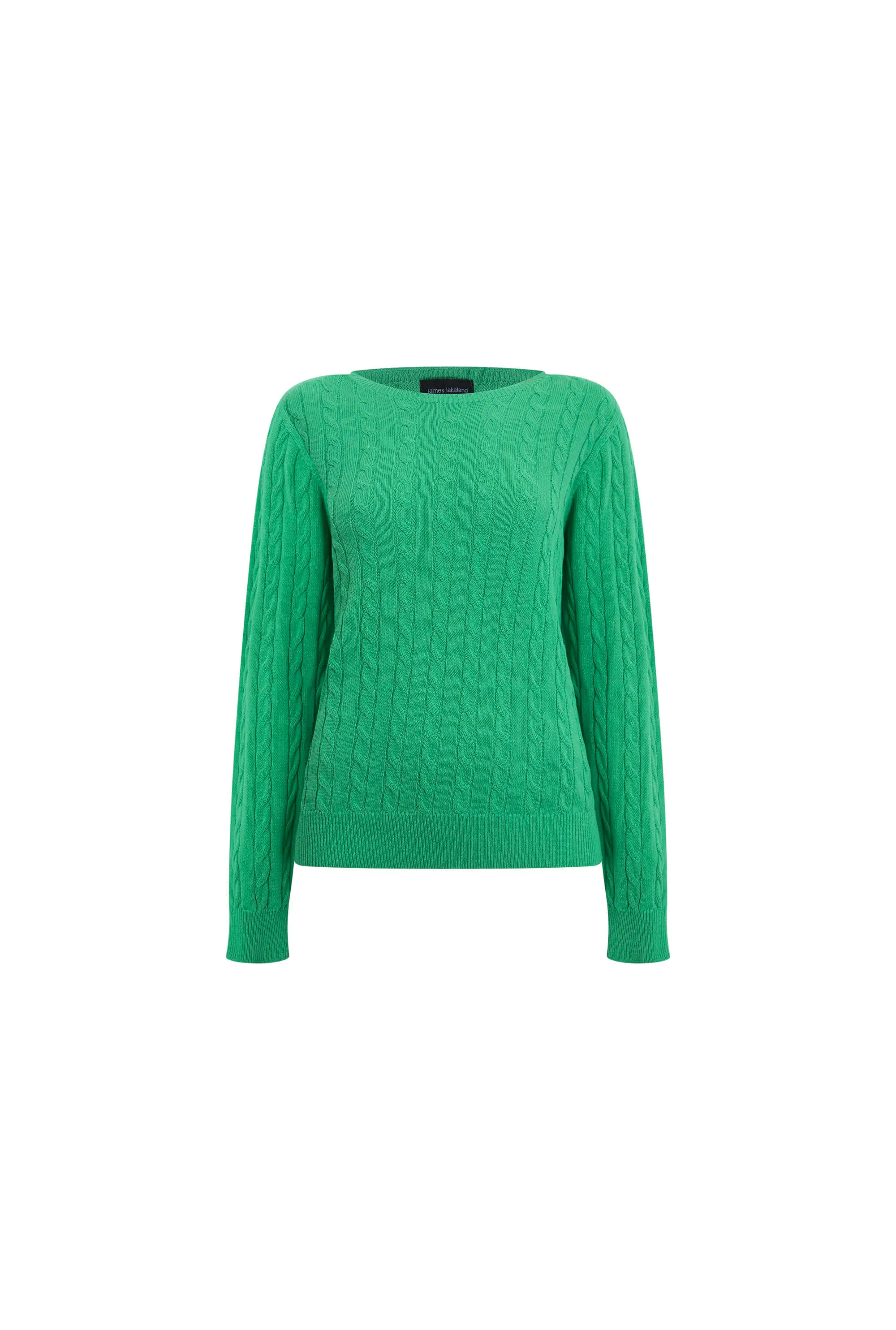 Cable Knit Jumper Green