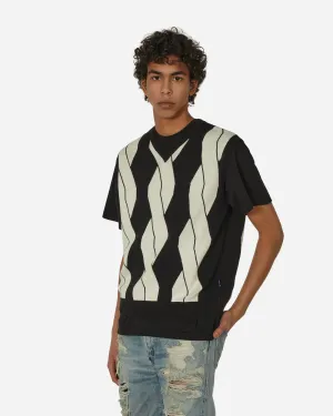 Cable Sweater Vest Black / White
