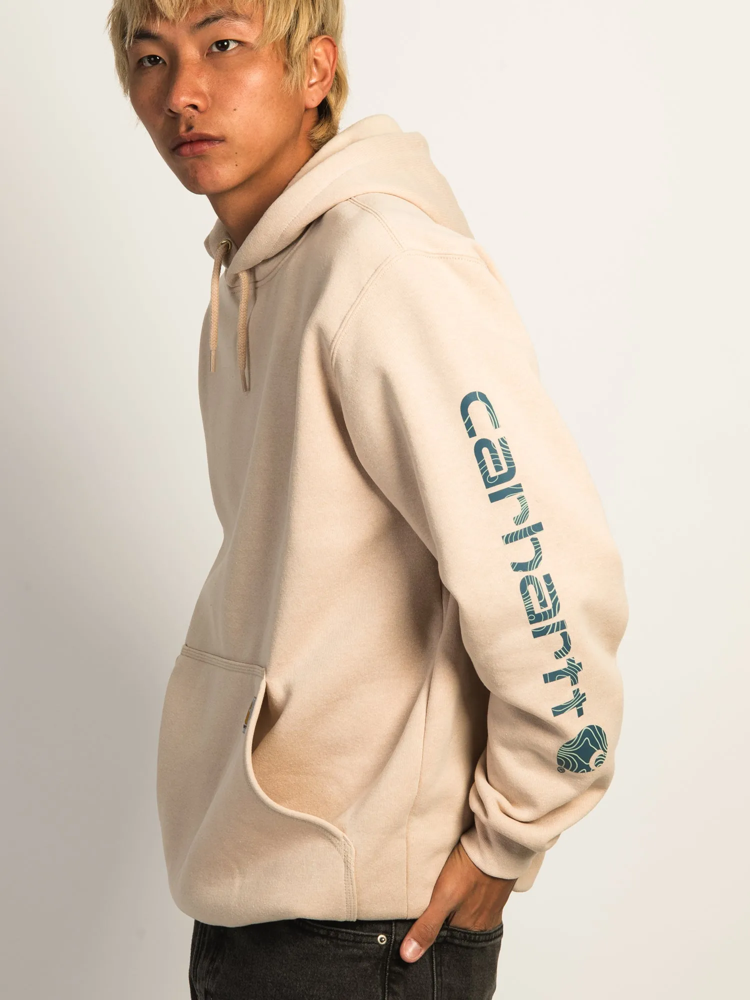 CARHARTT CARHARTT SLEEVE PULLOVER HOODIE - BEACH