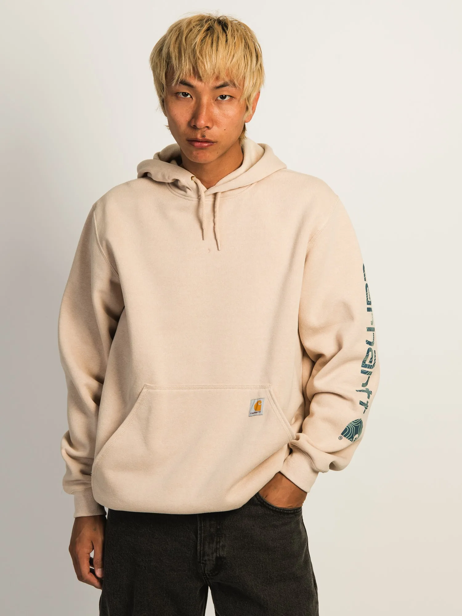 CARHARTT CARHARTT SLEEVE PULLOVER HOODIE - BEACH