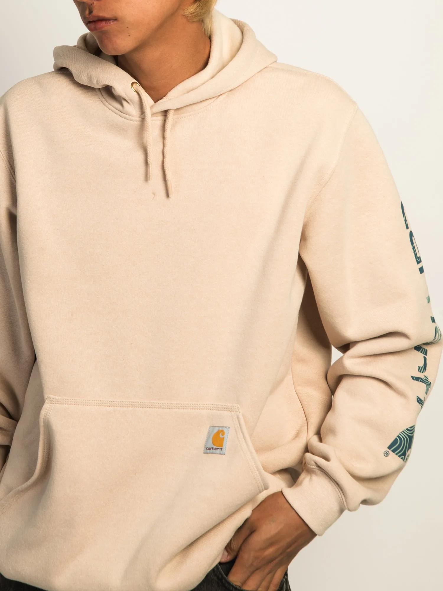 CARHARTT CARHARTT SLEEVE PULLOVER HOODIE - BEACH