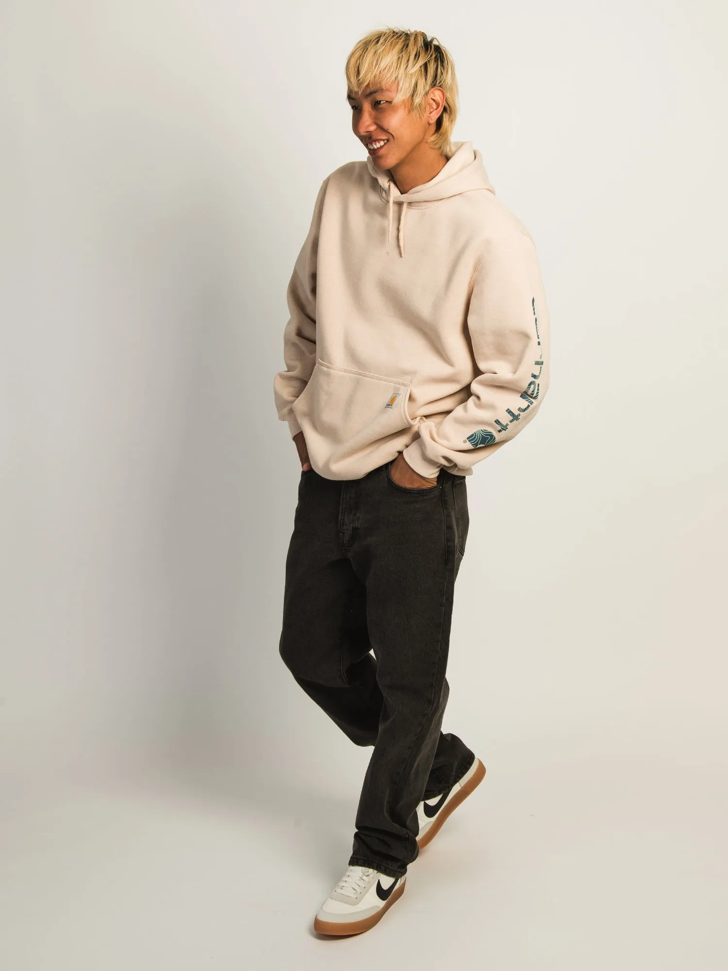 CARHARTT CARHARTT SLEEVE PULLOVER HOODIE - BEACH