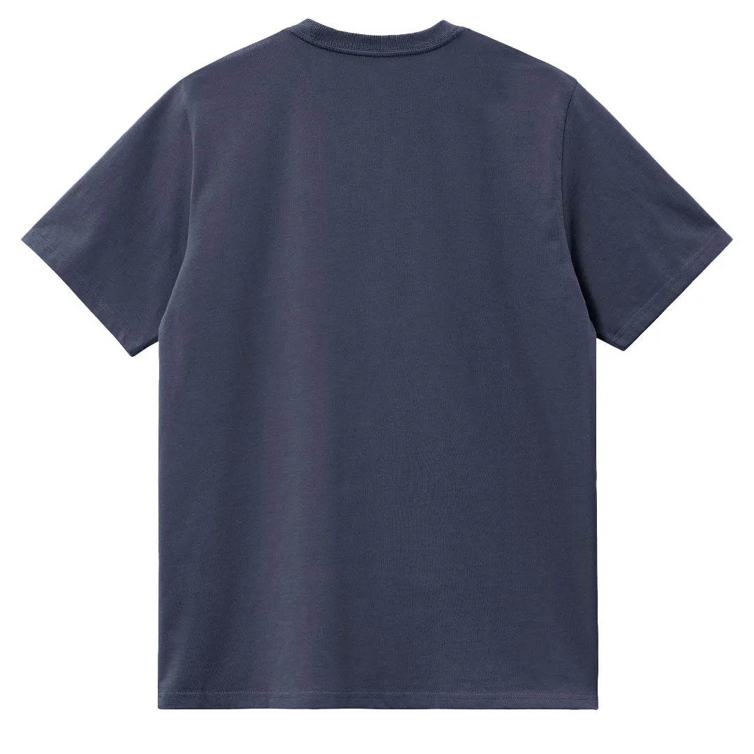 Carhartt WIP Script Embroidery T-Shirt Air Force Blue / White