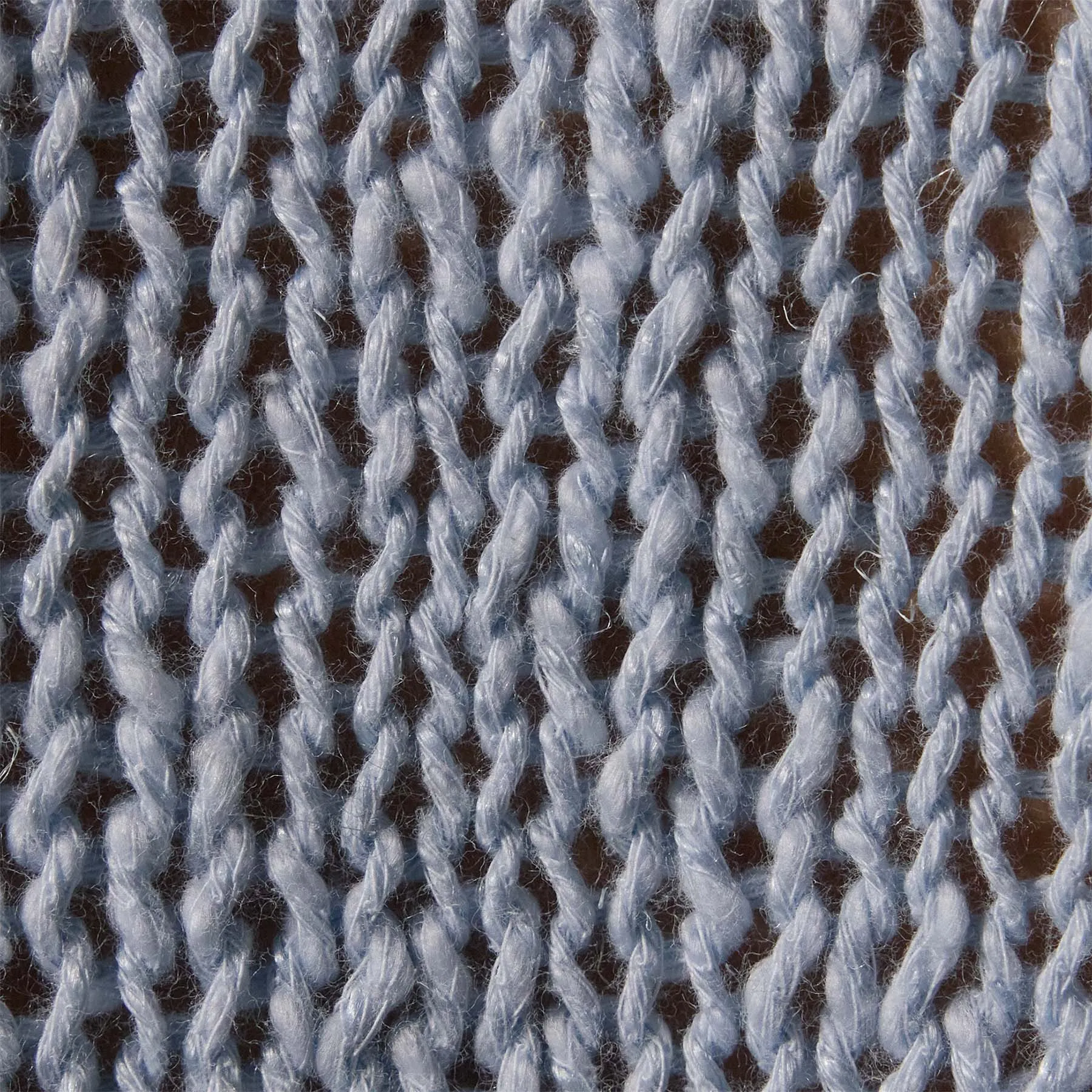 Cotton Linen Knit Crew Neck - Bleached Blue
