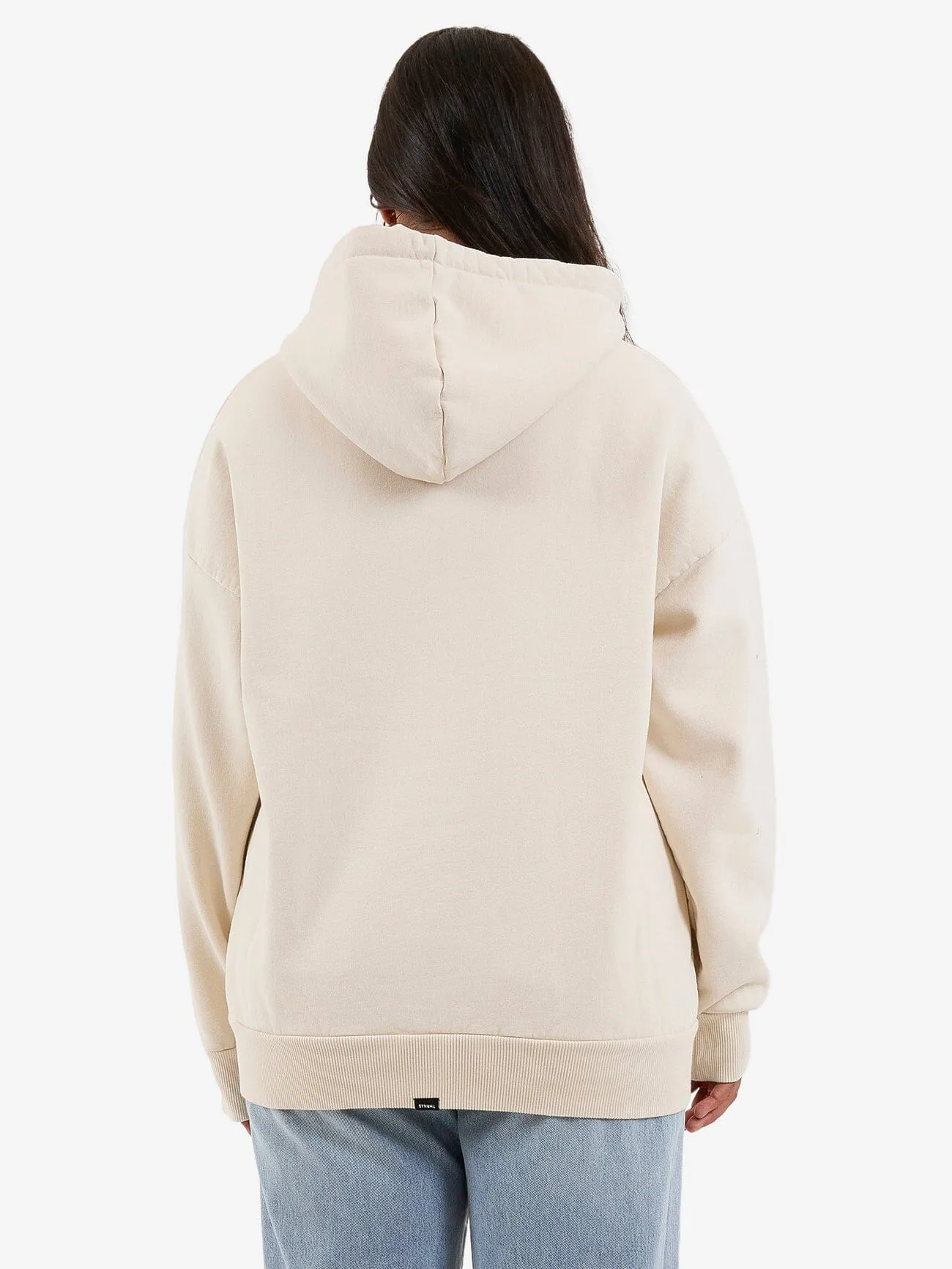 Dark Lily Fleece Hood - Heritage White