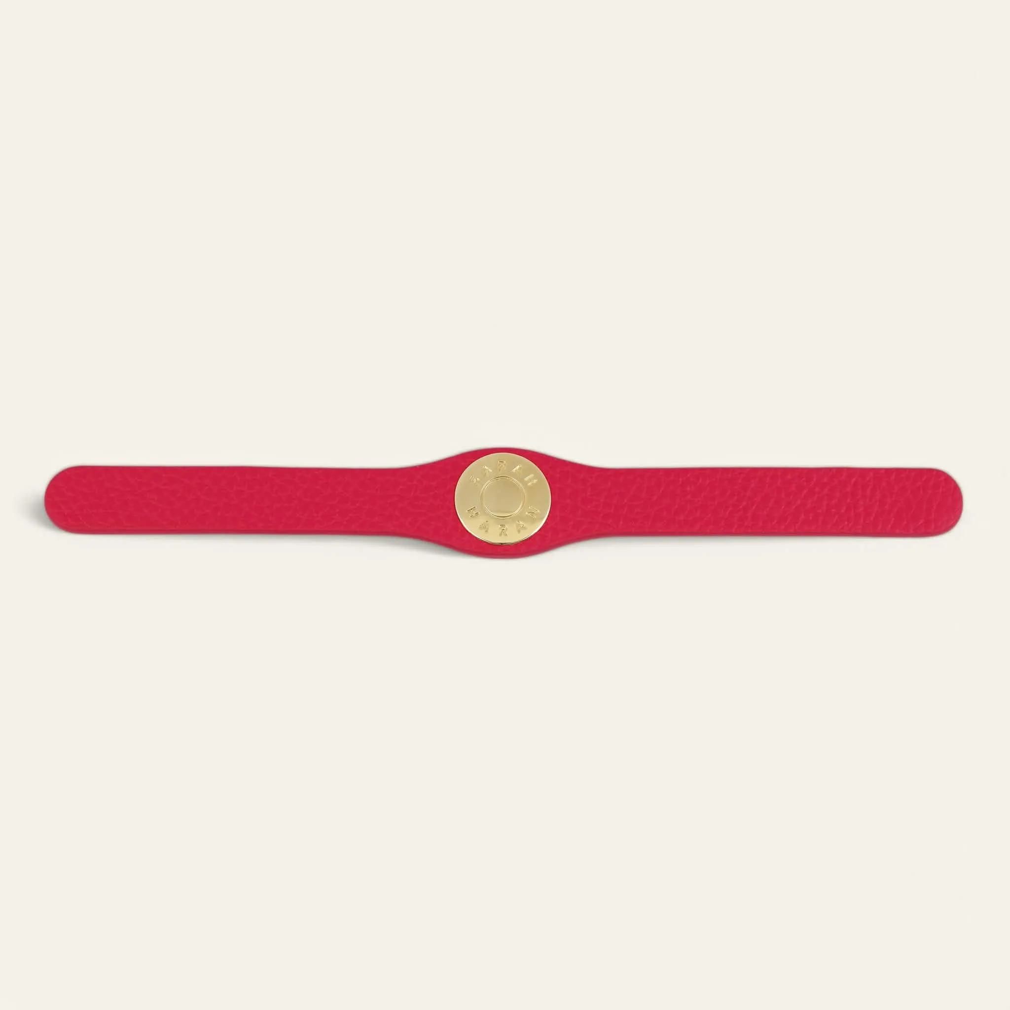 Deco Logo | Pillarbox Red with Gold hardware
