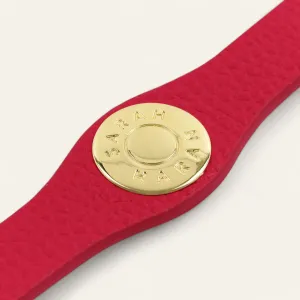 Deco Logo | Pillarbox Red with Gold hardware