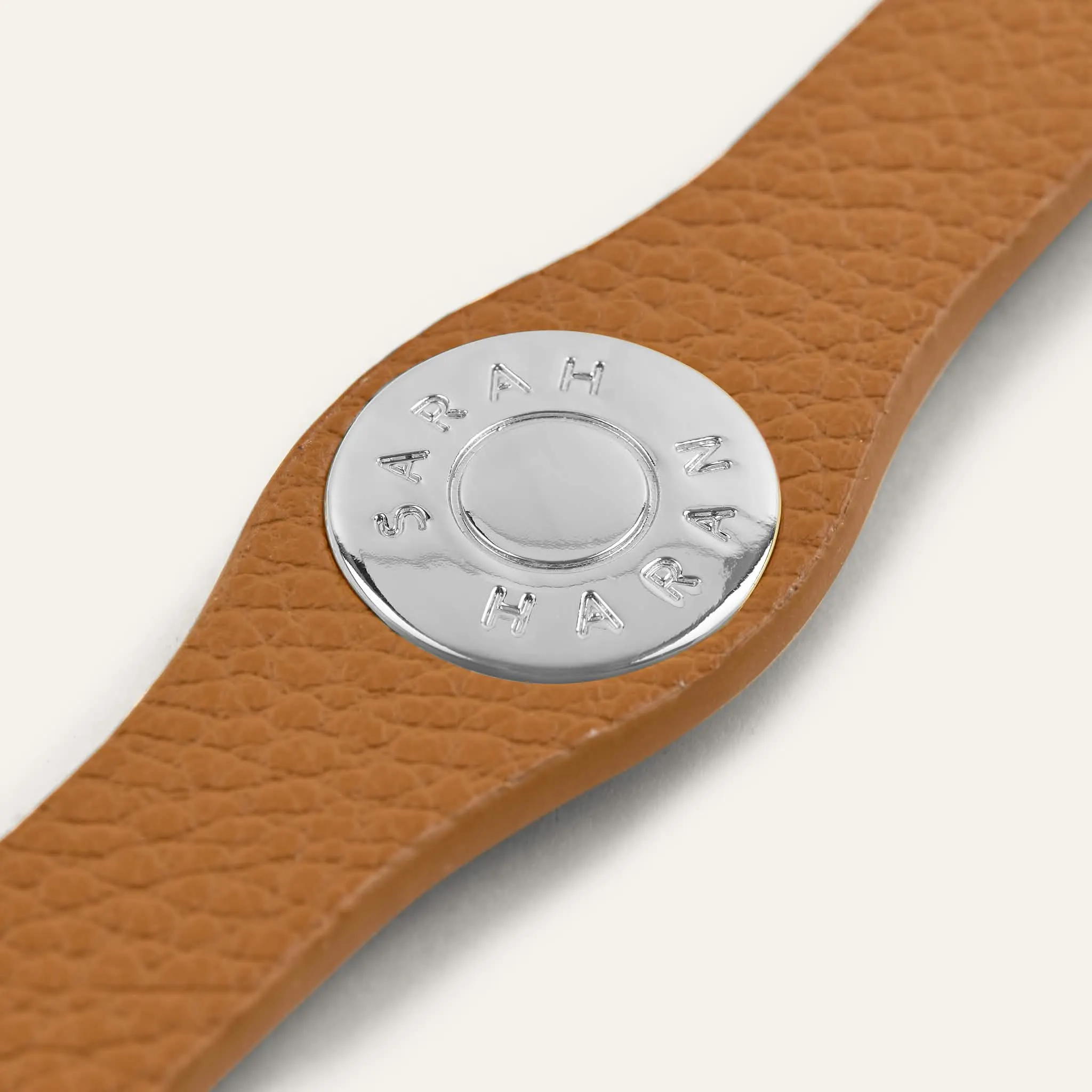 Deco Logo | Tan with Silver hardware