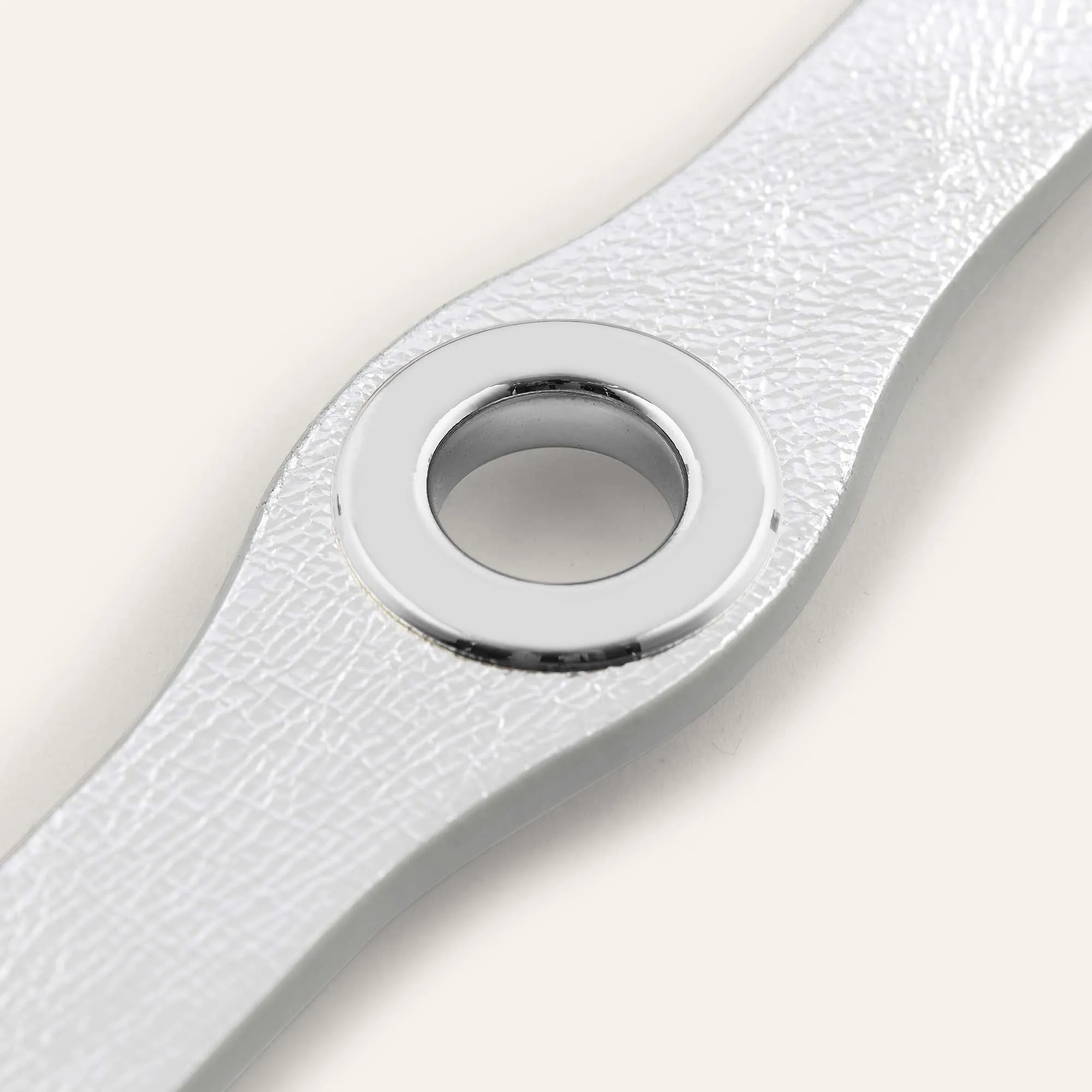 Deco Mini | Metallic Silver with Silver hardware
