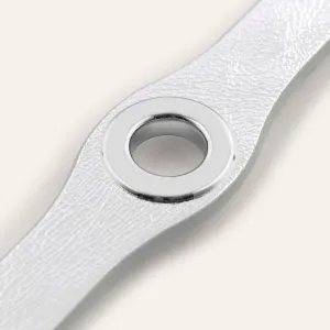 Deco Mini | Metallic Silver with Silver hardware