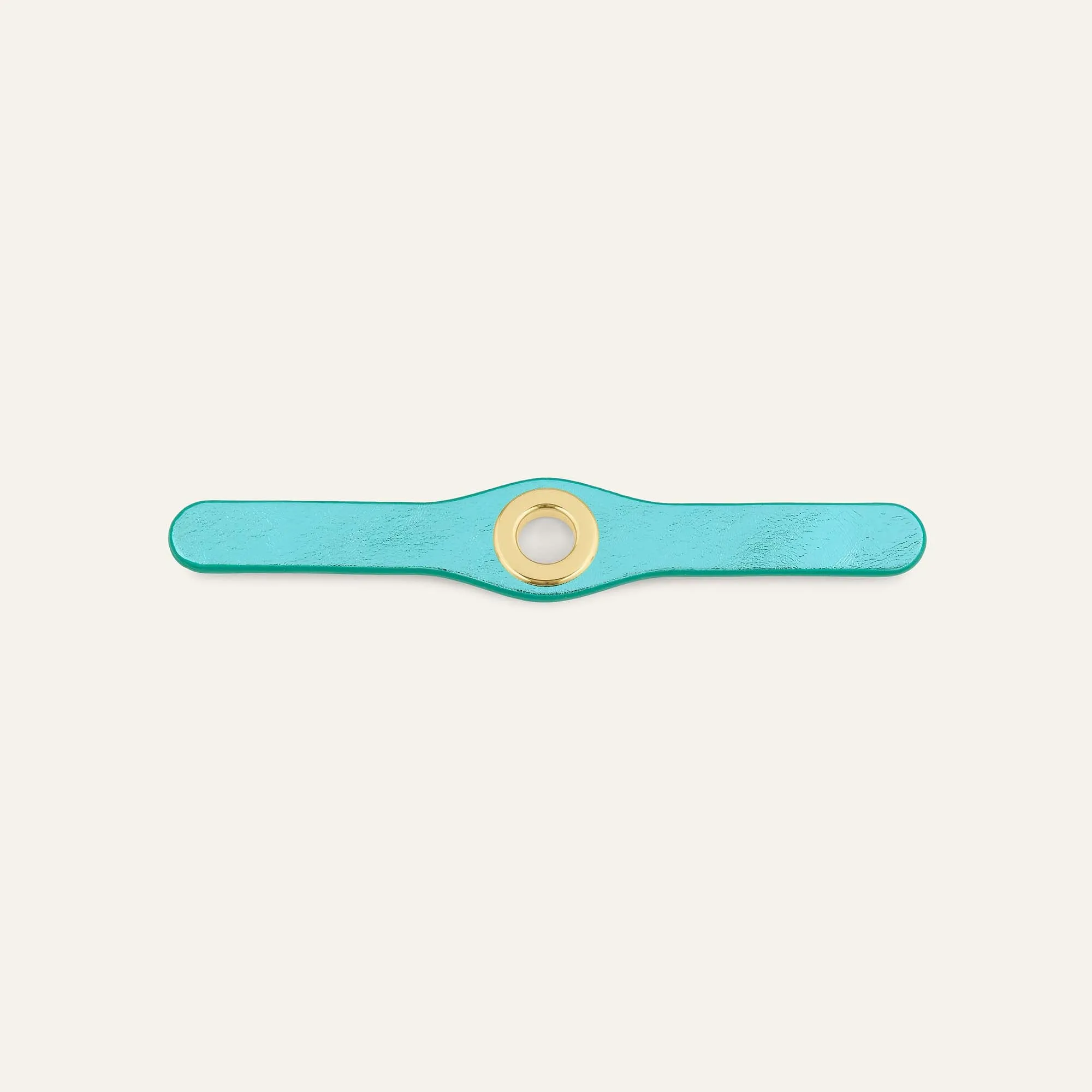 Deco Mini | Metallic Turquoise with Gold hardware