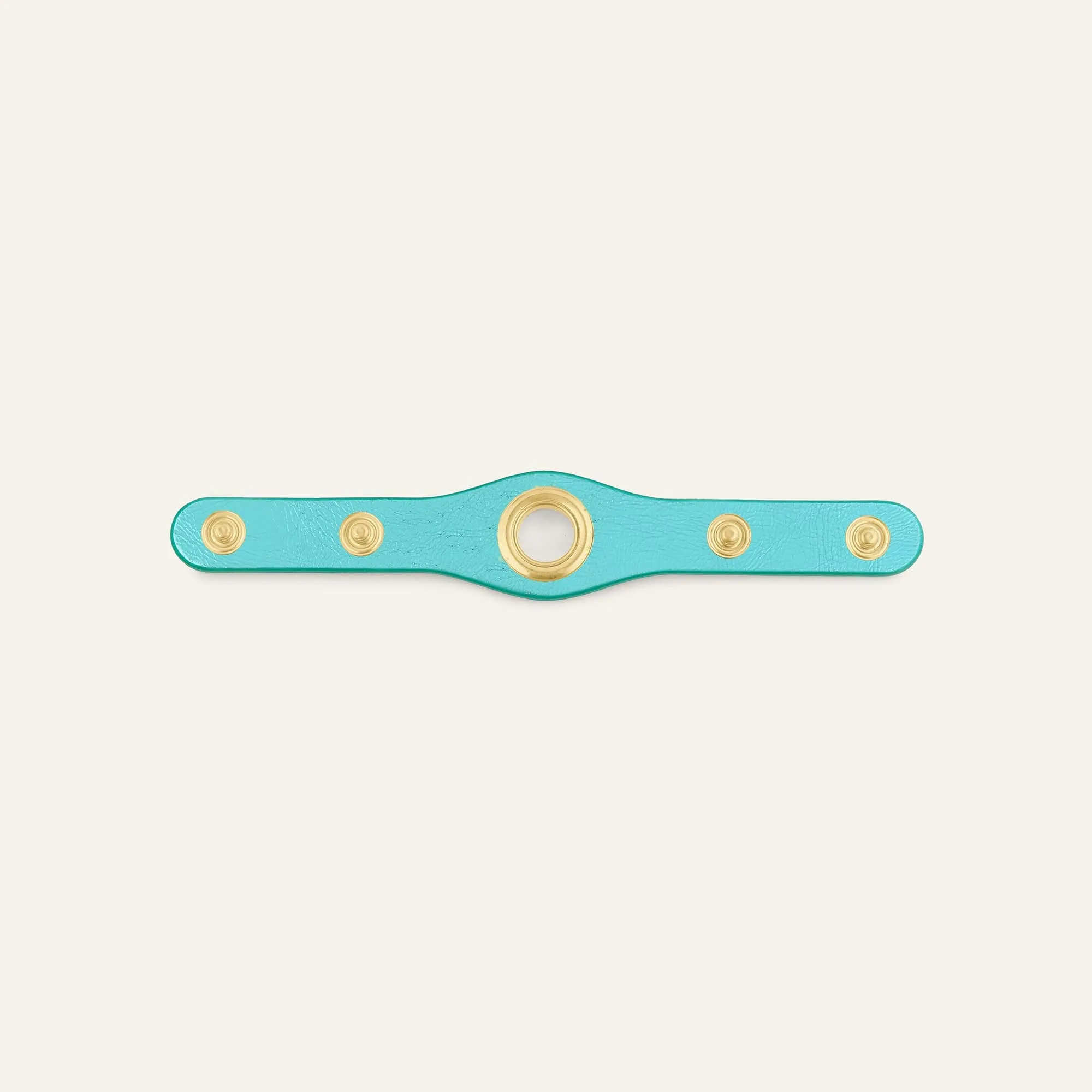 Deco Mini | Metallic Turquoise with Gold hardware