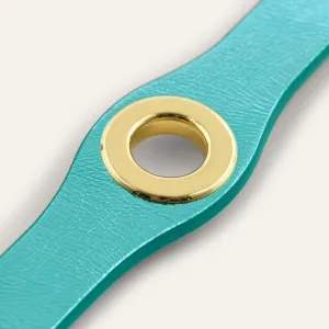 Deco Mini | Metallic Turquoise with Gold hardware
