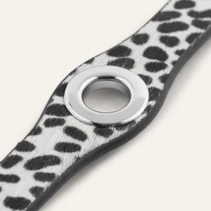 Deco Popper | Dalmatian Spot with Silver hardware