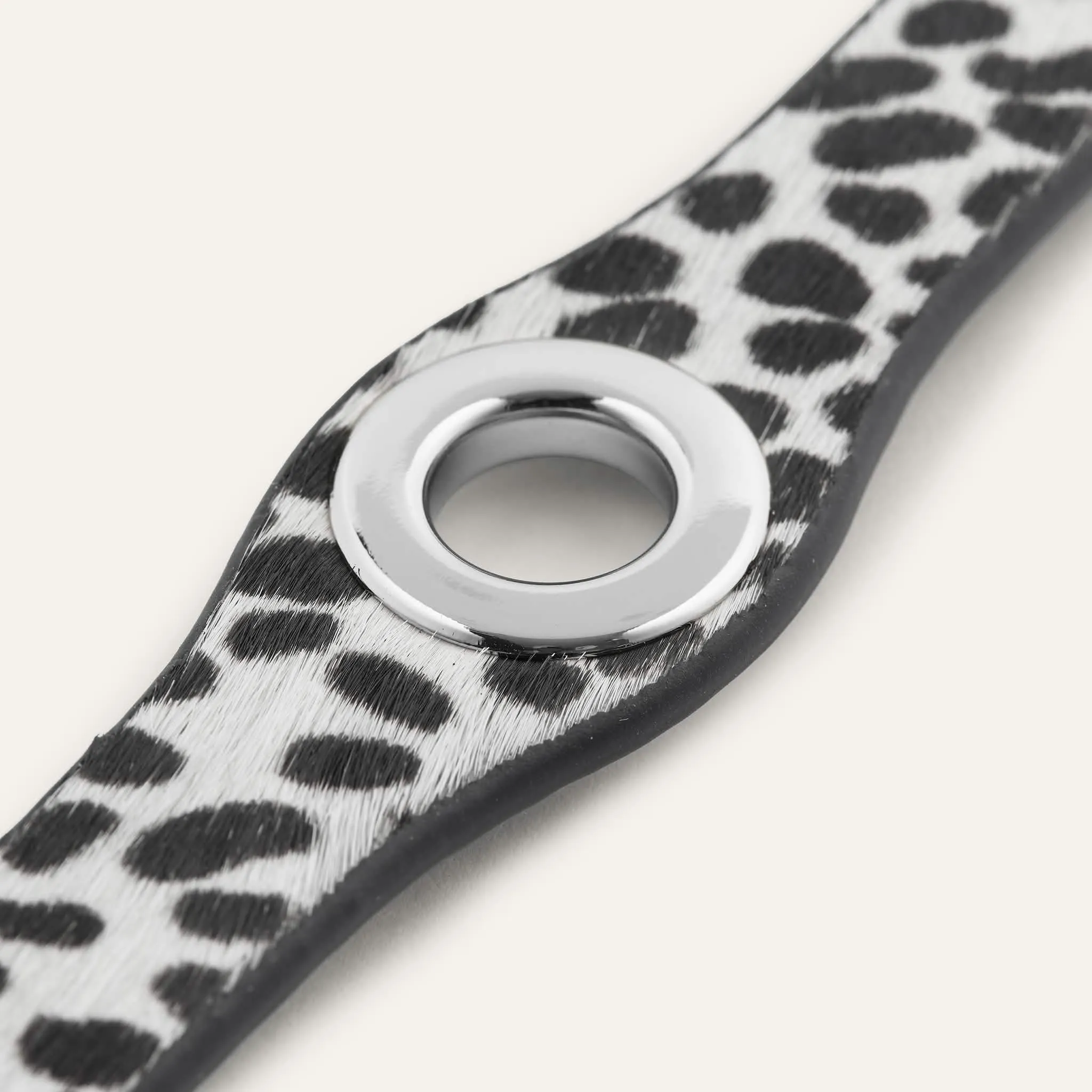 Deco Popper | Dalmatian Spot with Silver hardware