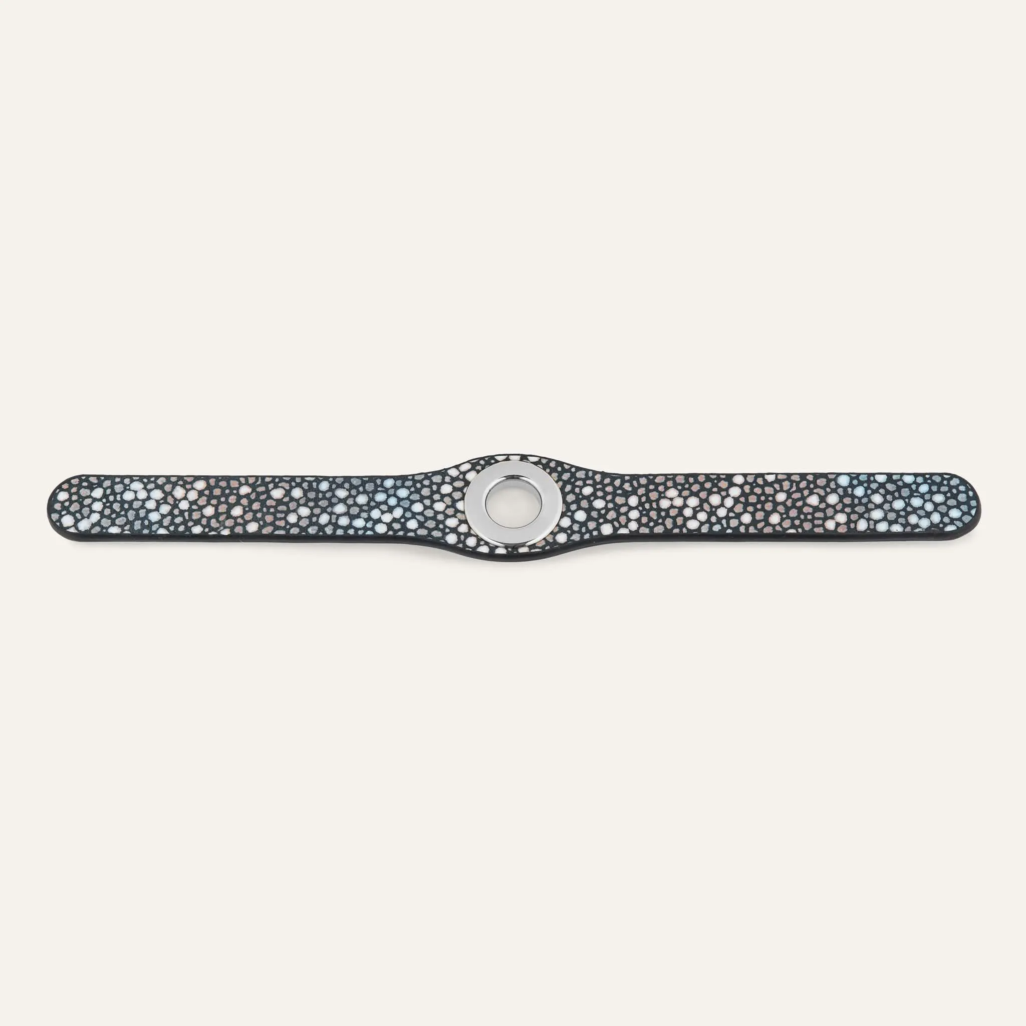 Deco Popper | Multi-Colour Shagreen with Silver hardware