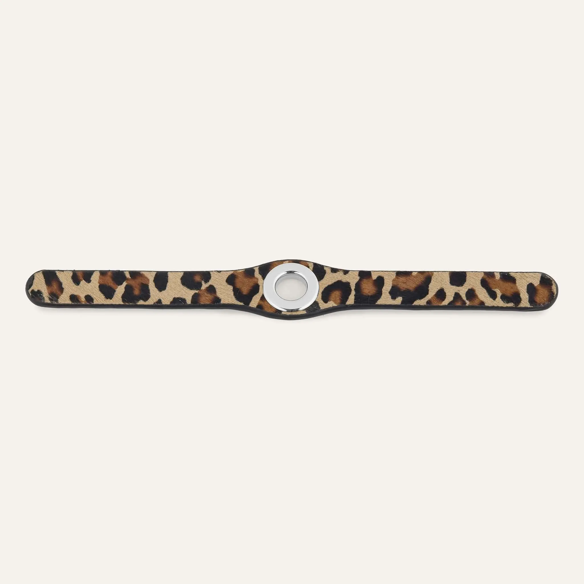 Deco Stud | Leopard Calf with Silver hardware