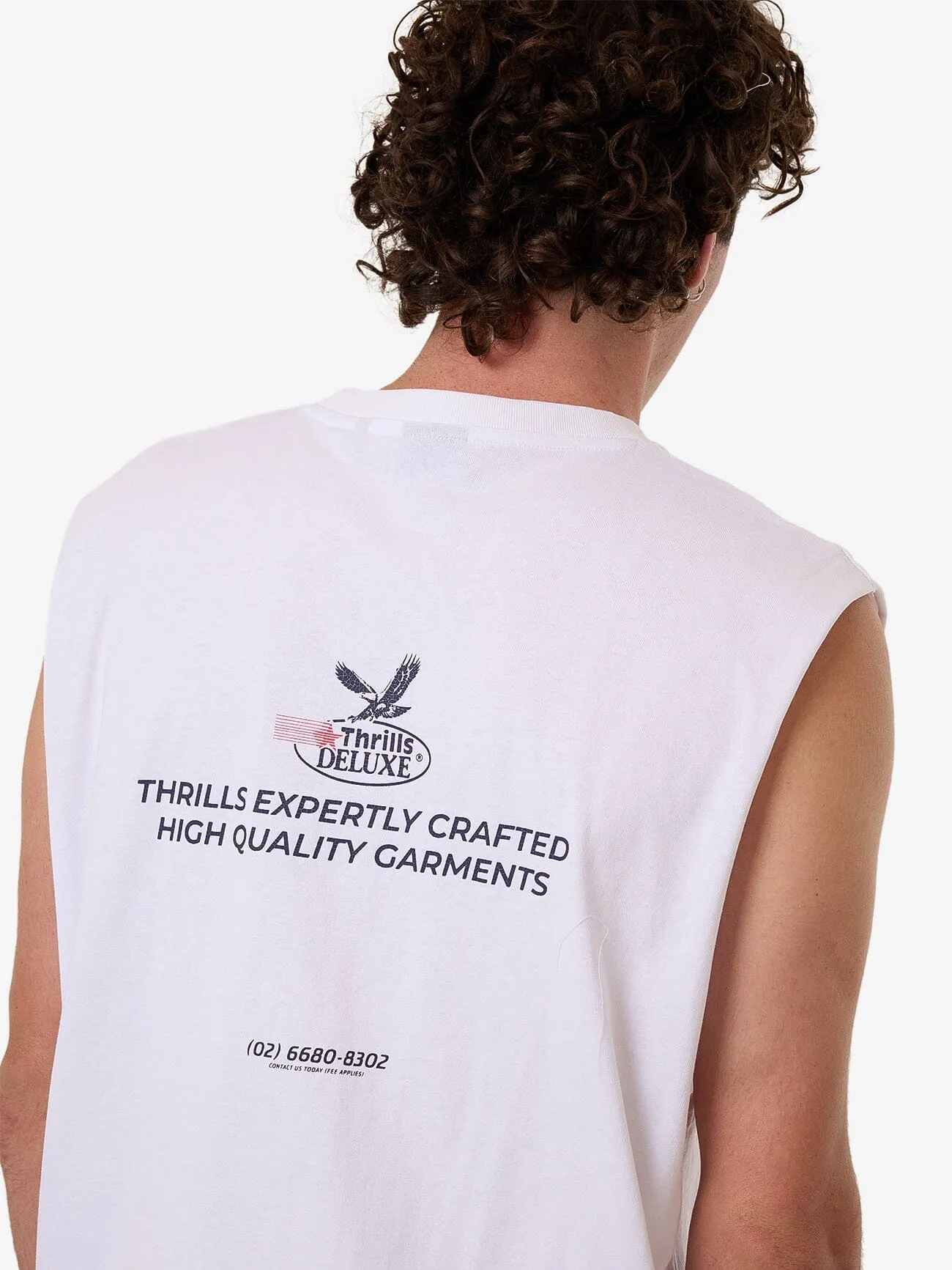 Deluxe Merch Fit Muscle Tee - White