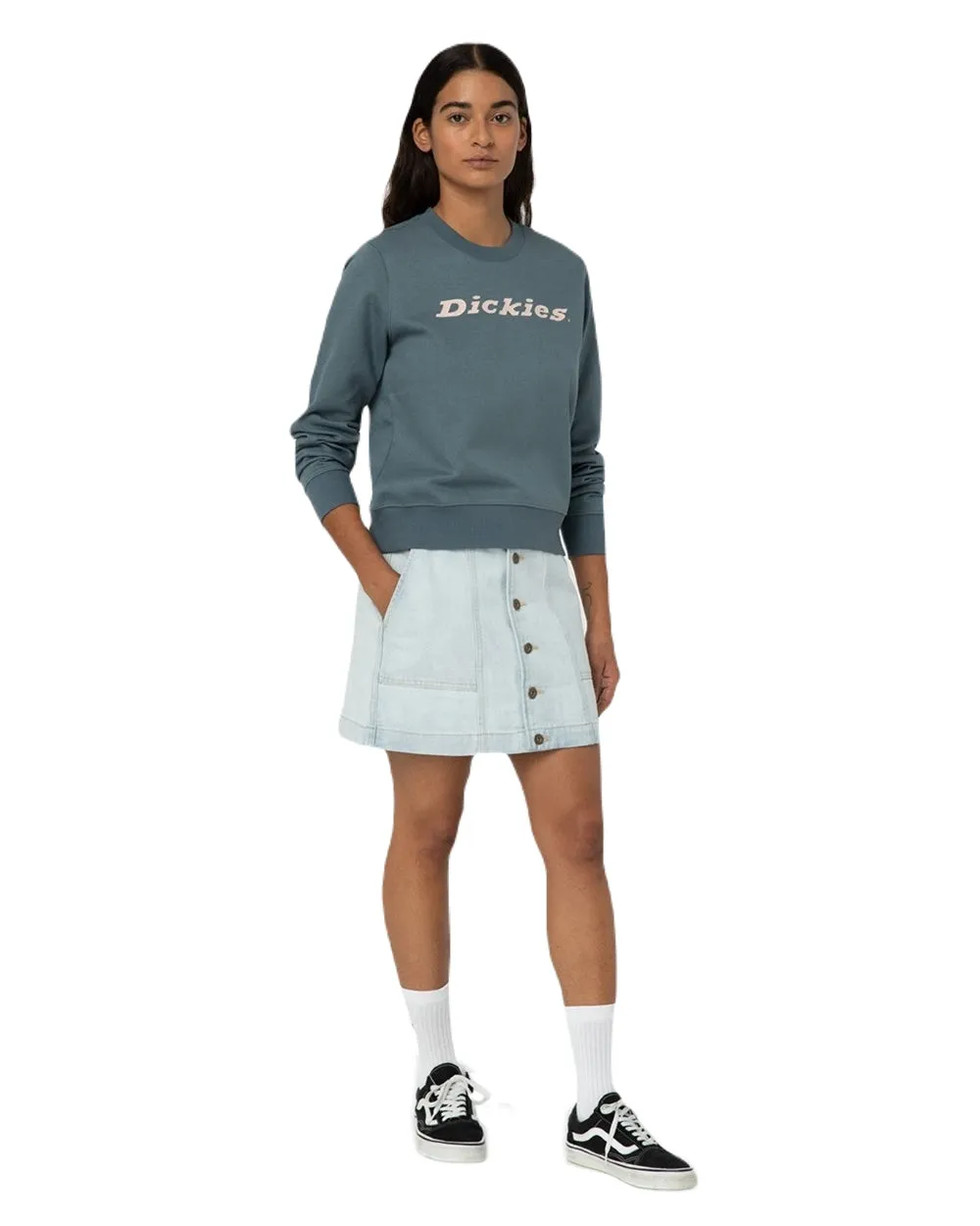 Dickies Womens Heavyweight Wordmark Crew Neck Fleece