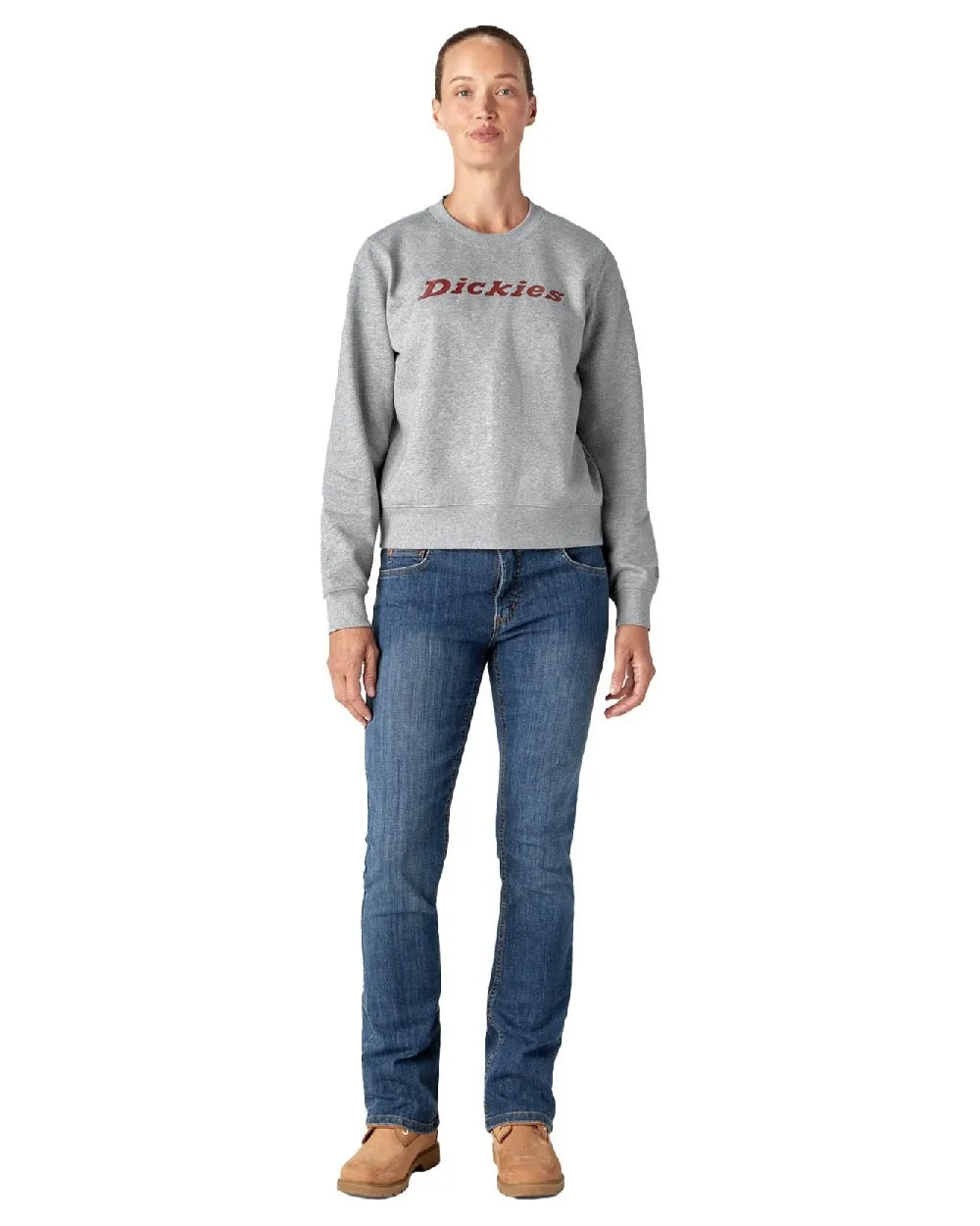 Dickies Womens Heavyweight Wordmark Crew Neck Fleece