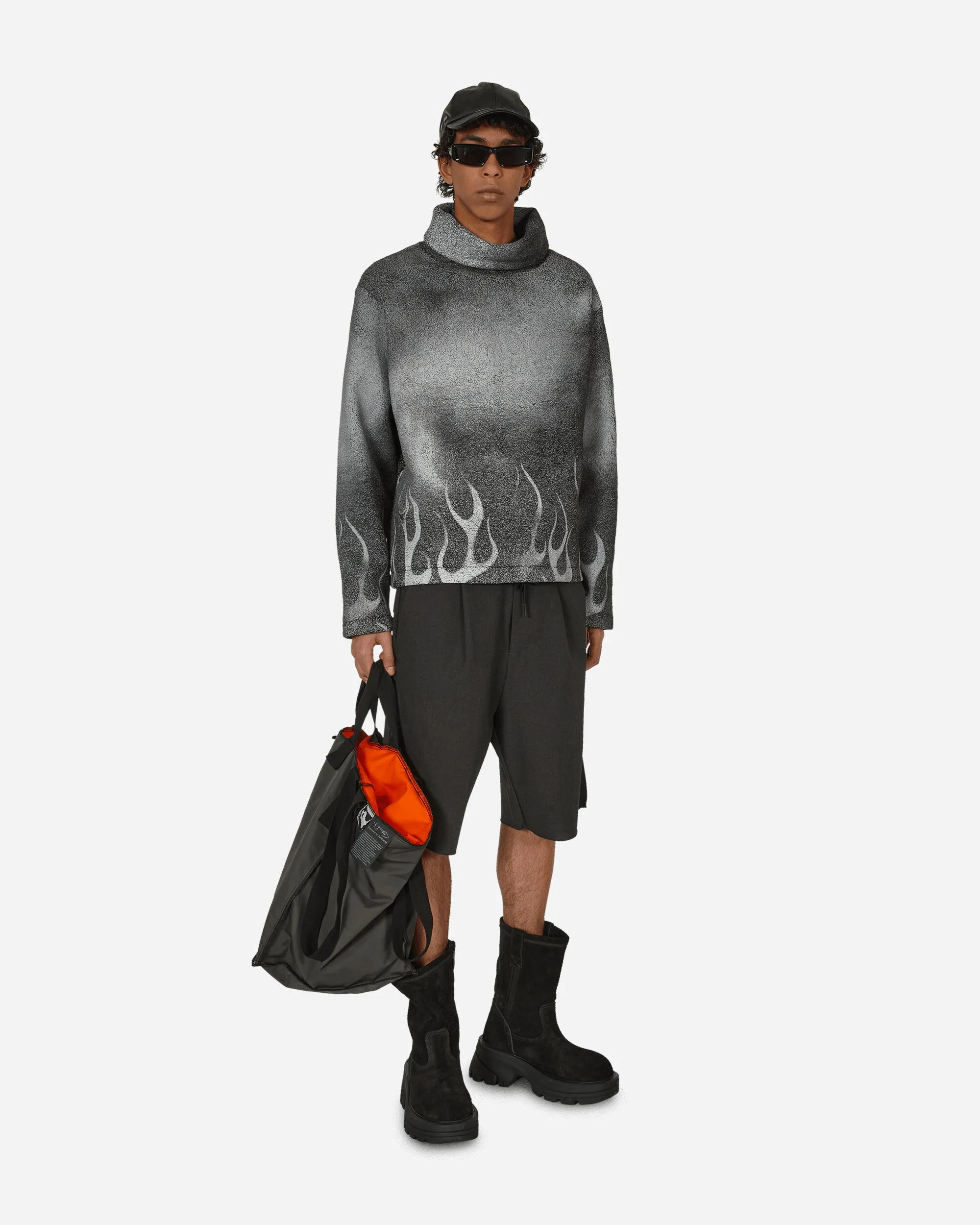 Dimensions Fleece Funnel Neck Sweater Black